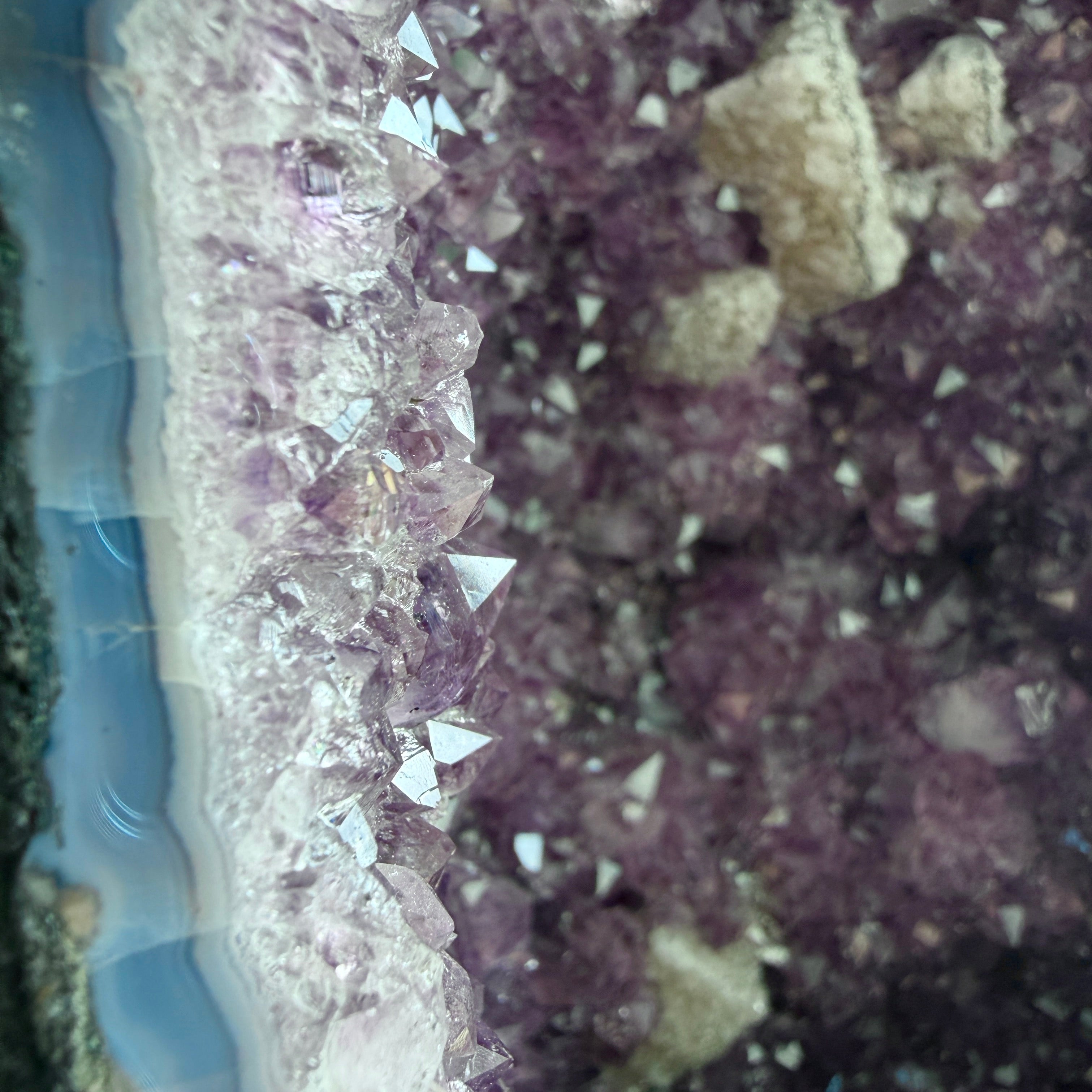 XL Amethyst Zucker Calcit Kathedrale, Amethyst Druse, Einzelstück