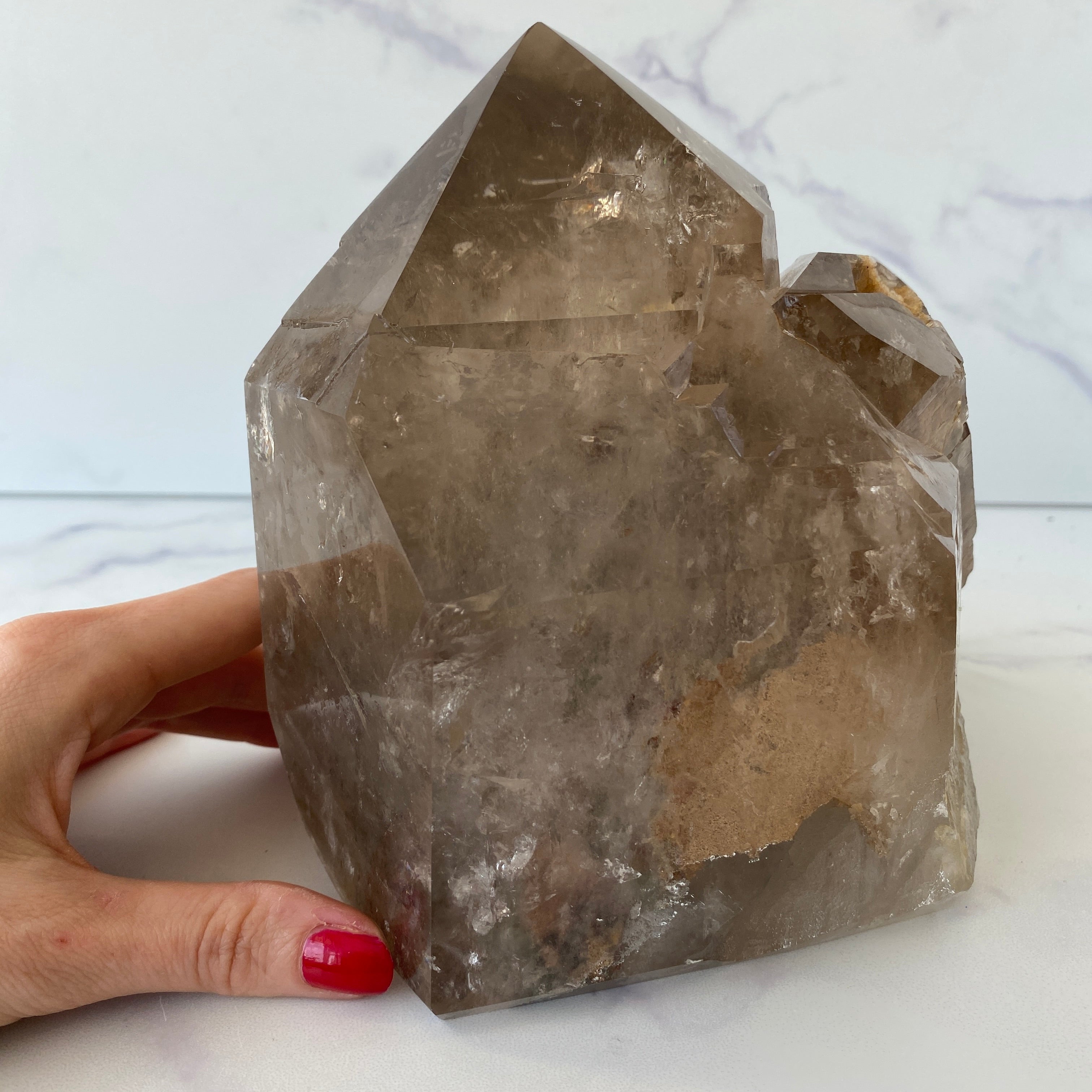 XL Rauchquarz Lodolith Rutil Cluster