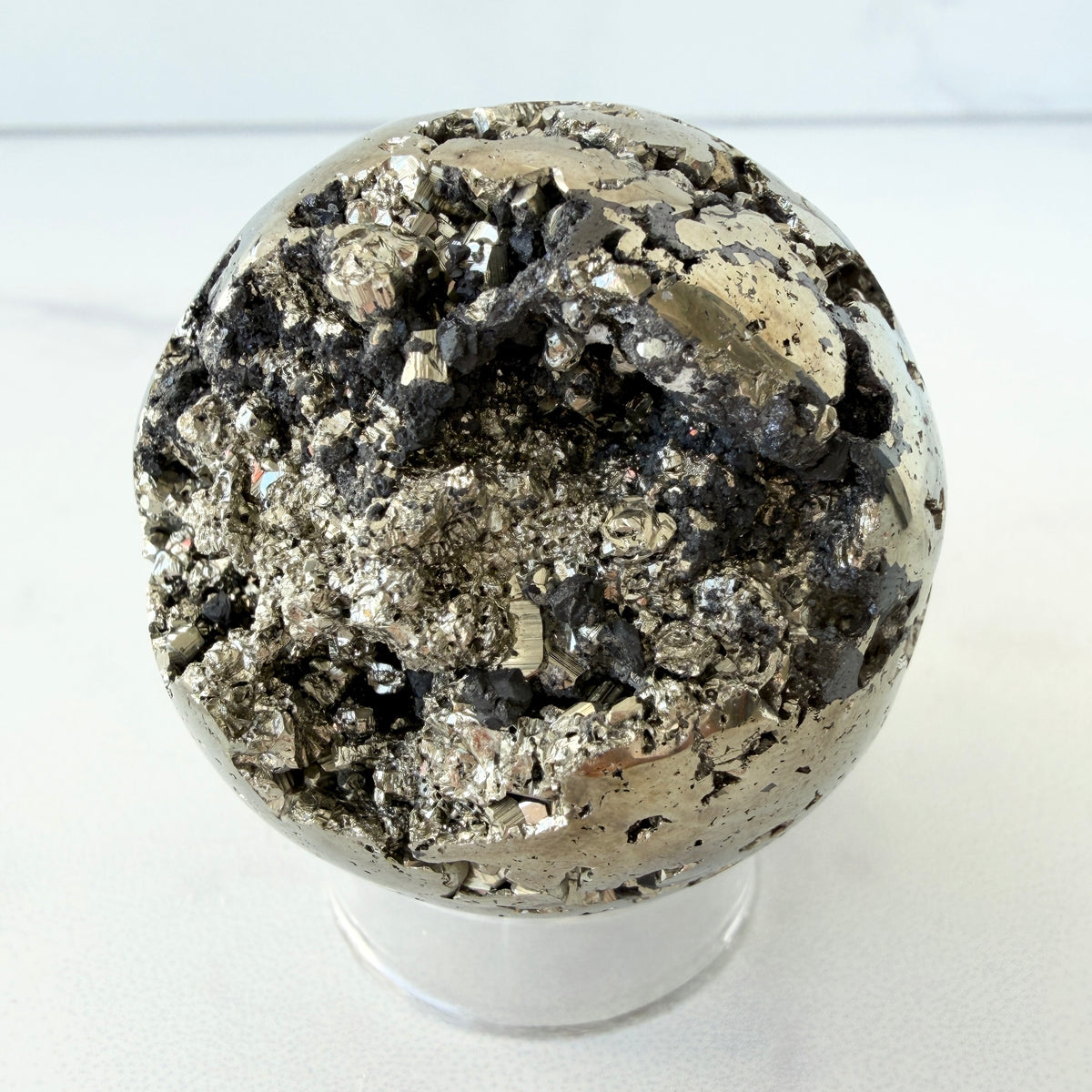 Pyrit Kugel mit Sphalerit (Marmatit), Einzelstück