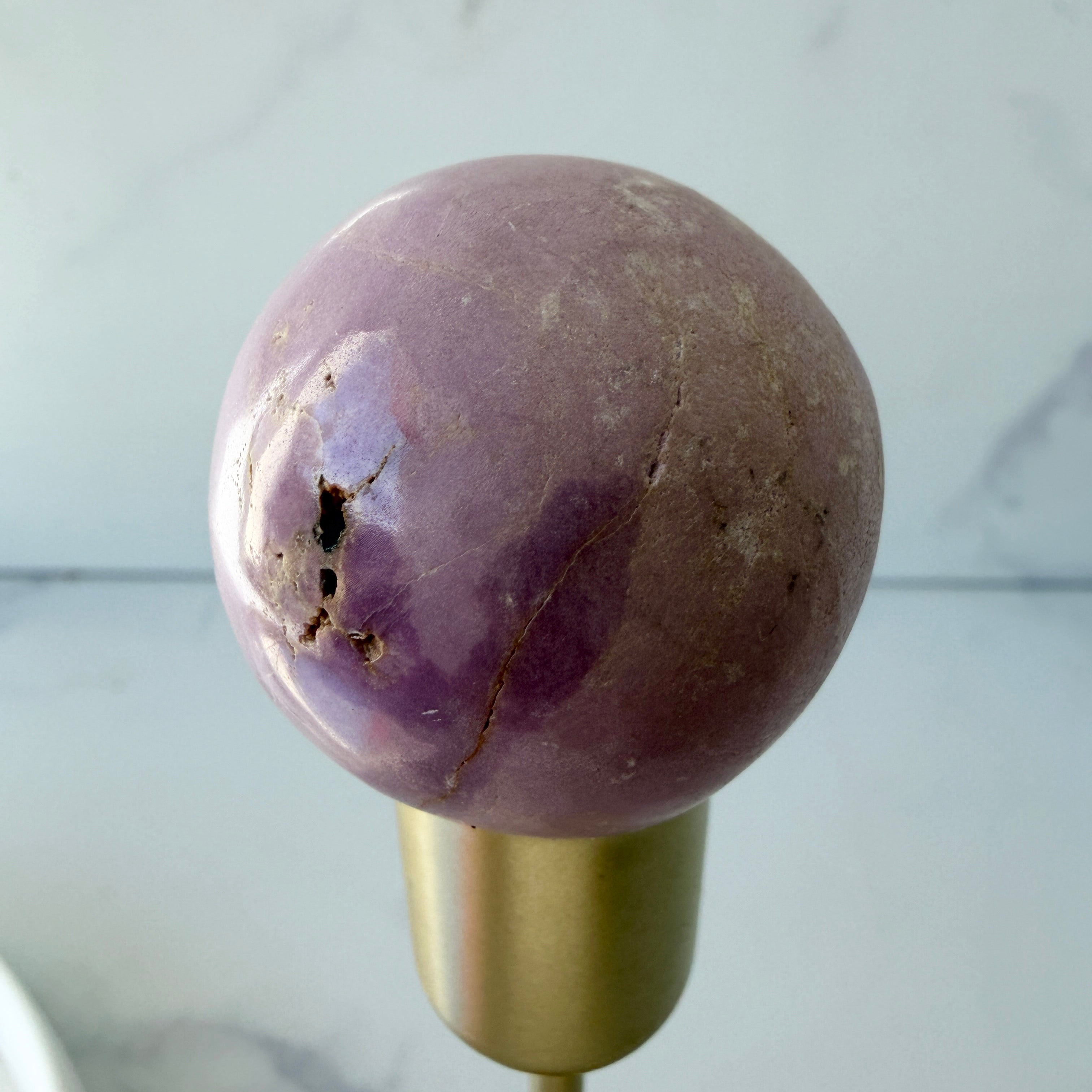 Phosphosiderit Kugel aus Peru, Einzelstück
