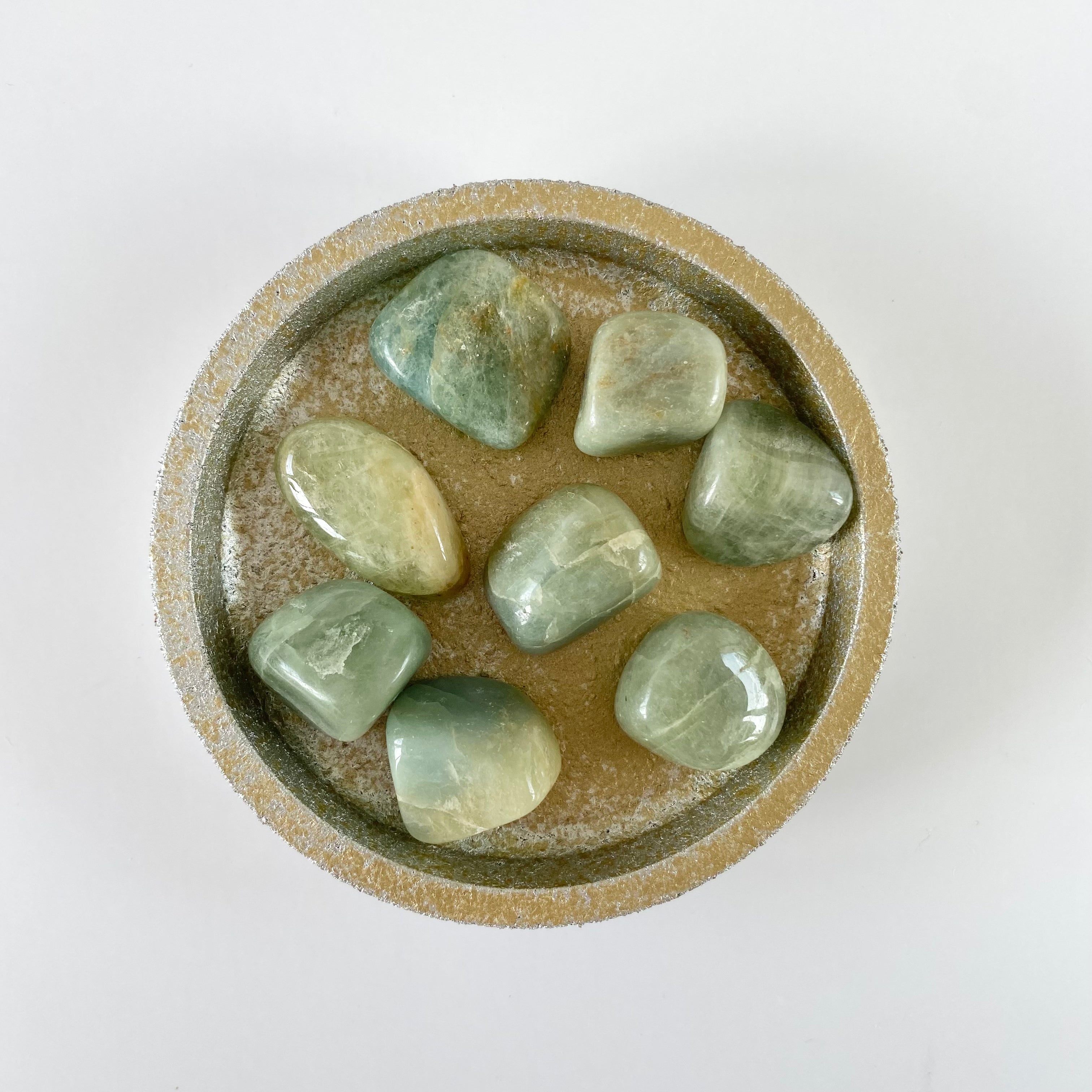 Aquamarin grün Trommelstein