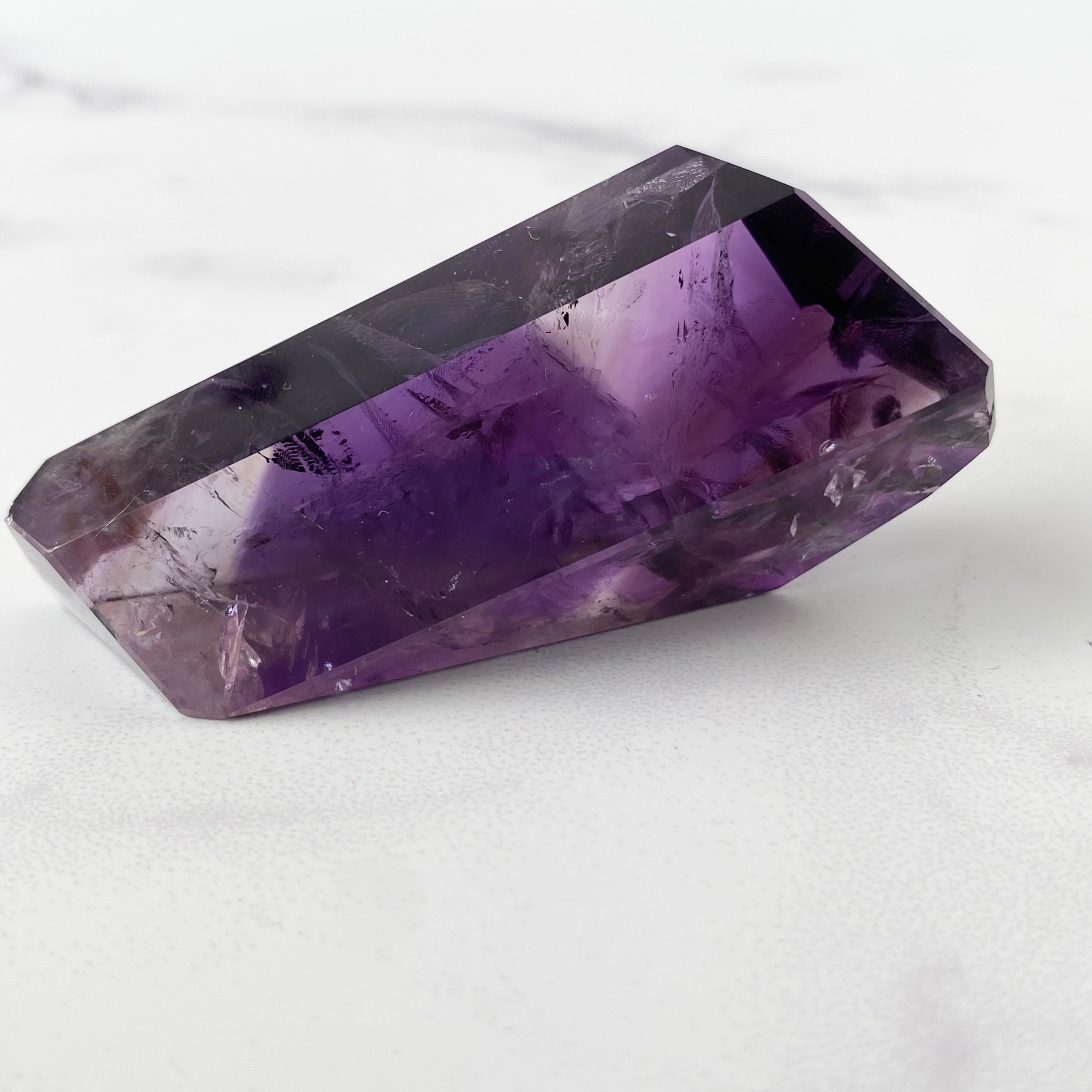 Ametrin Freiform Einzelstück, Amethyst mit Citrin