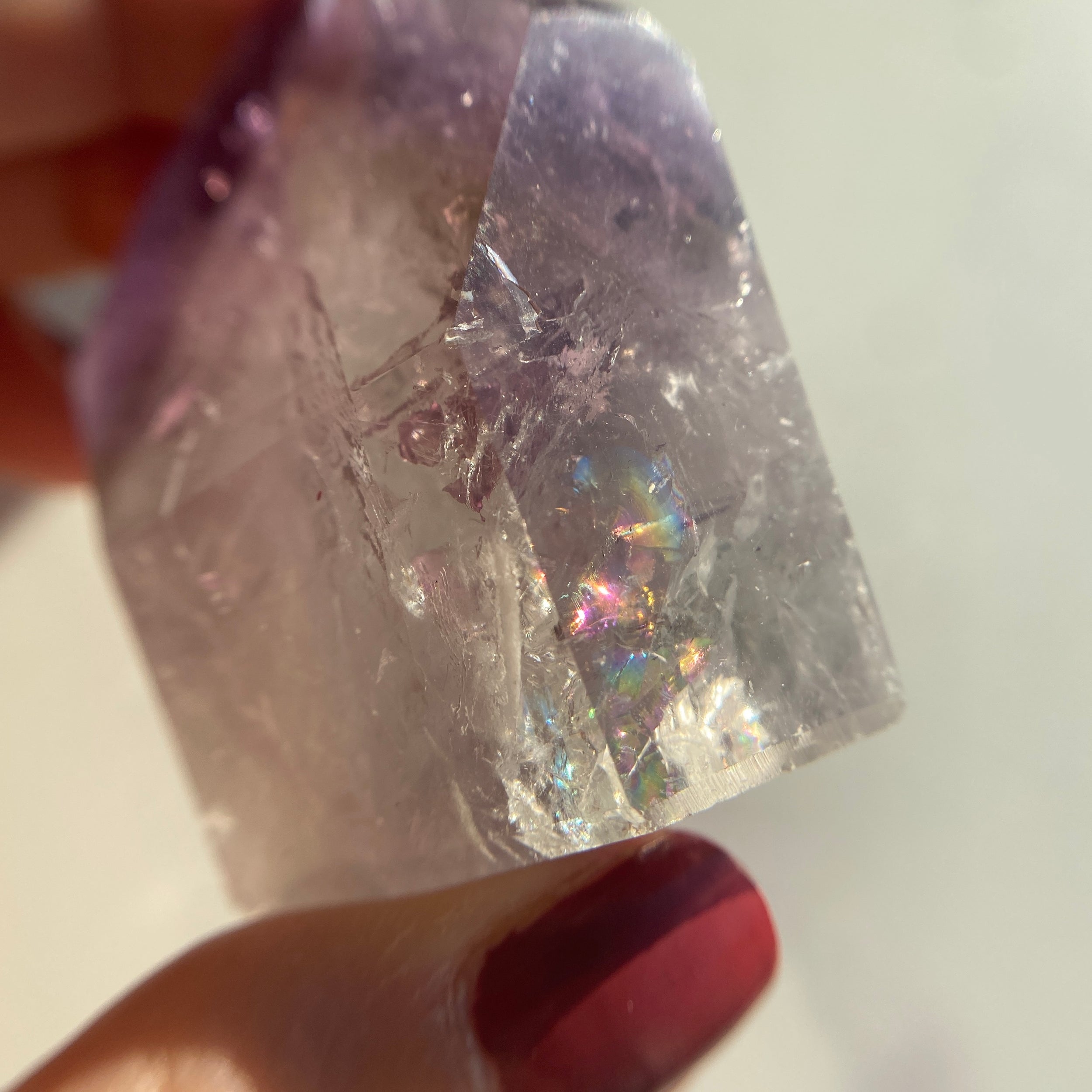 Ametrin Turm, Amethyst mit Citrin Turm