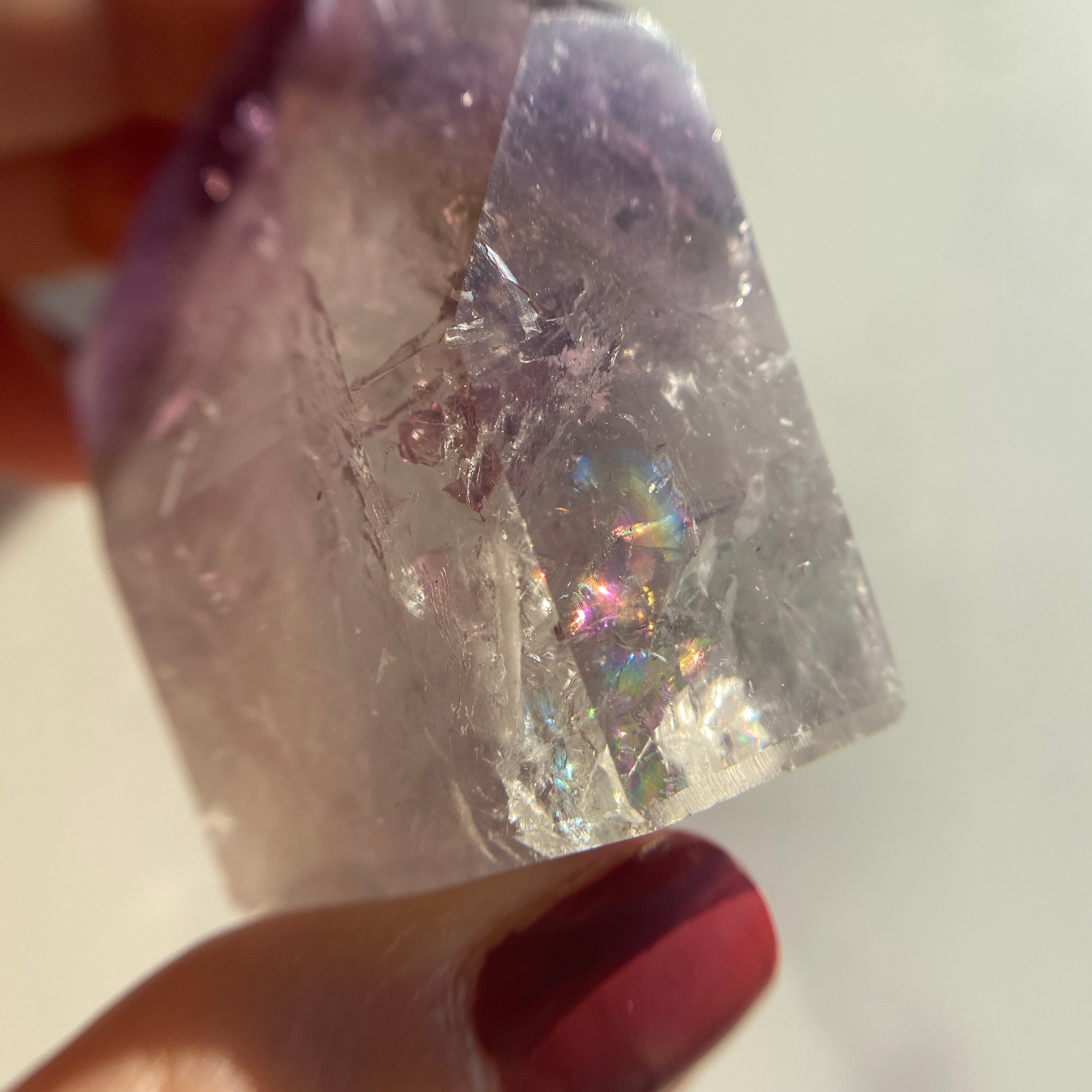 Ametrin Turm, Amethyst mit Citrin Turm