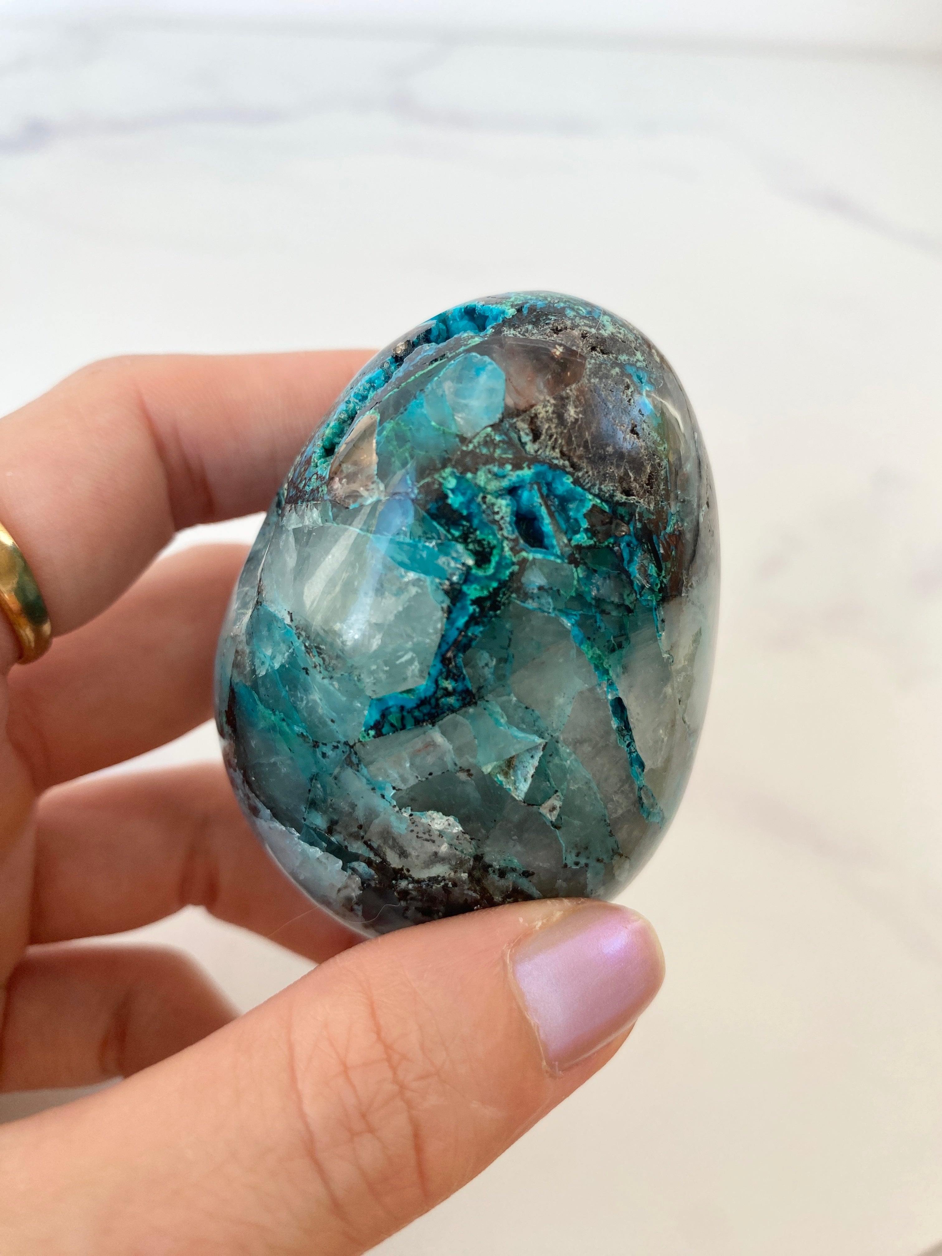 Chrysocoll Quarz Freiform