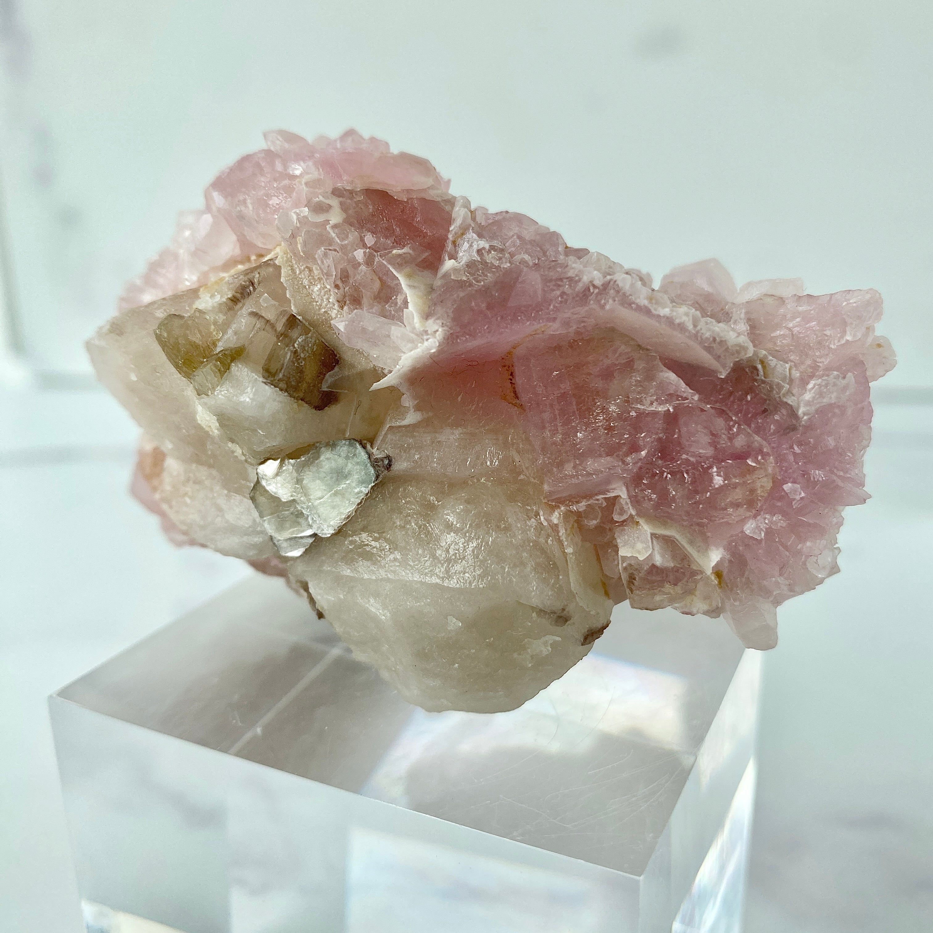 Canga Rosa (Rosaquarz) mit Citrin