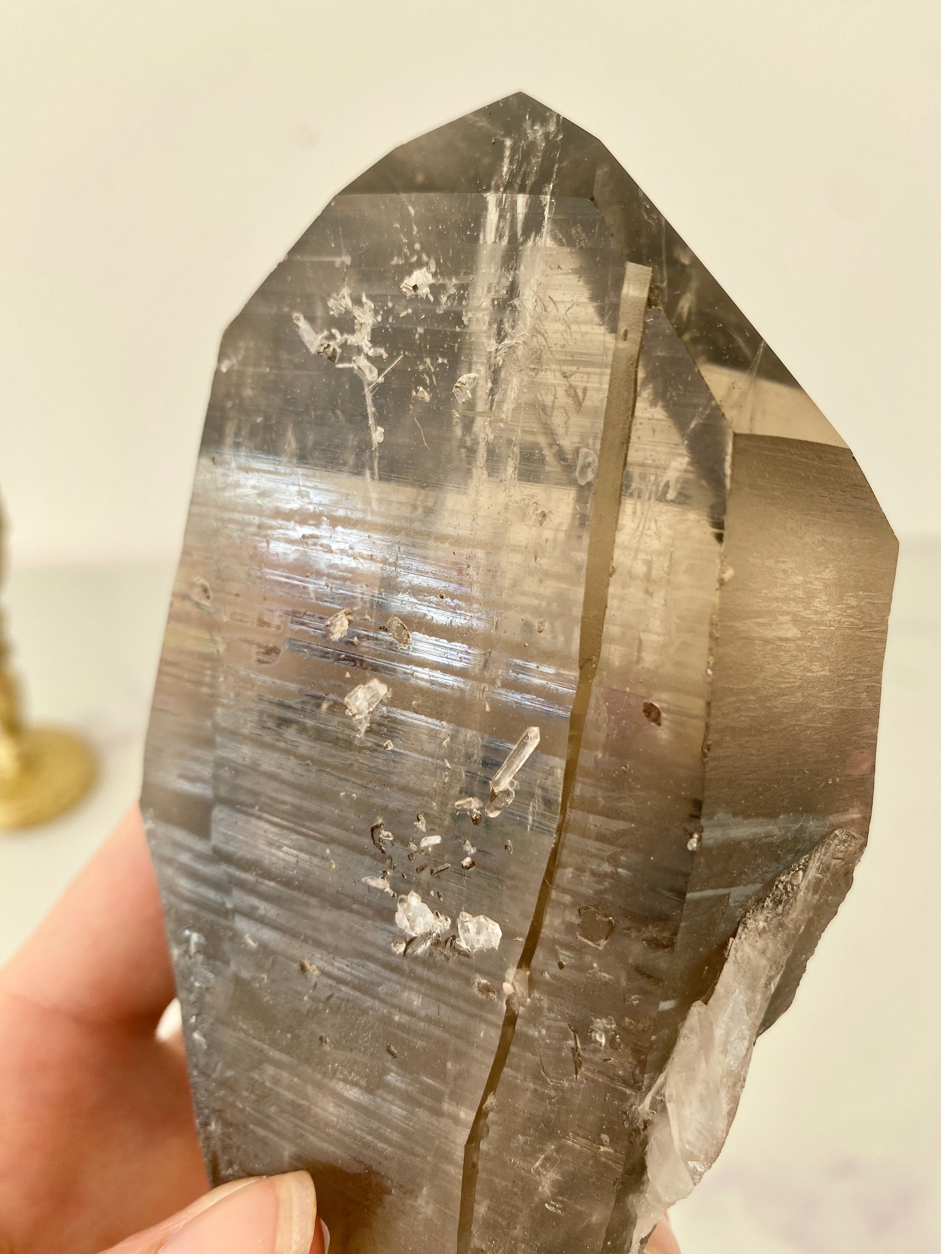 Bicolor Smoky Lemurian Naturspitze