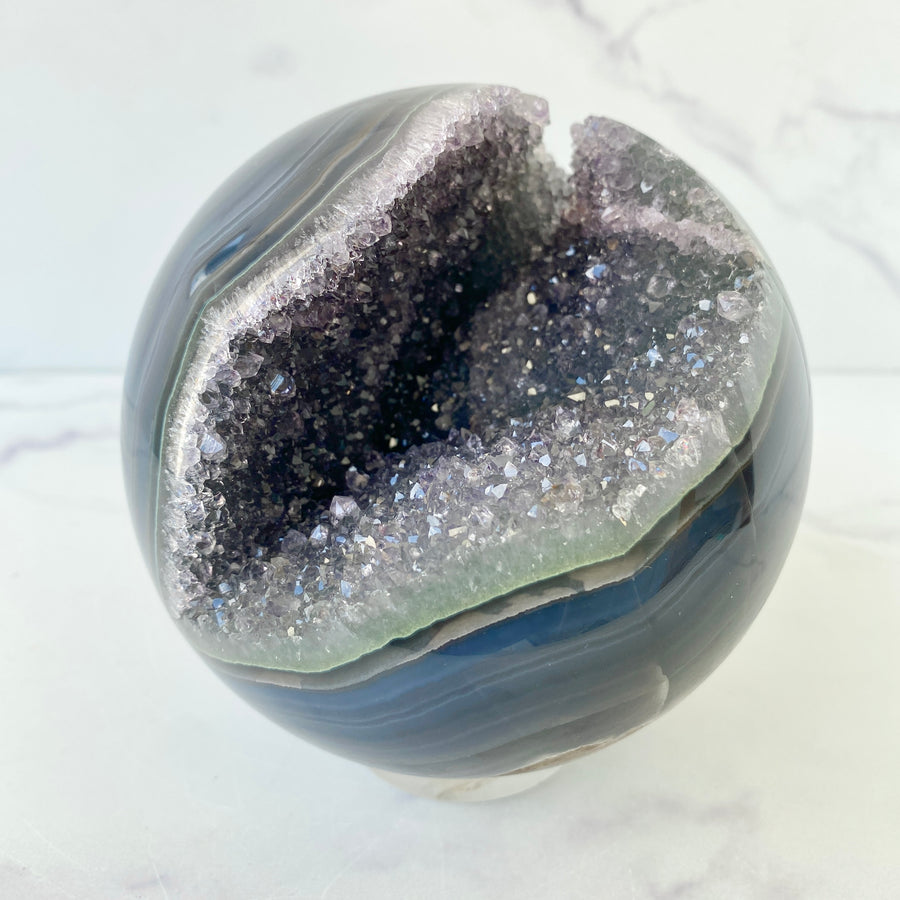 XL Druzy Achat Kugel - Produktbild