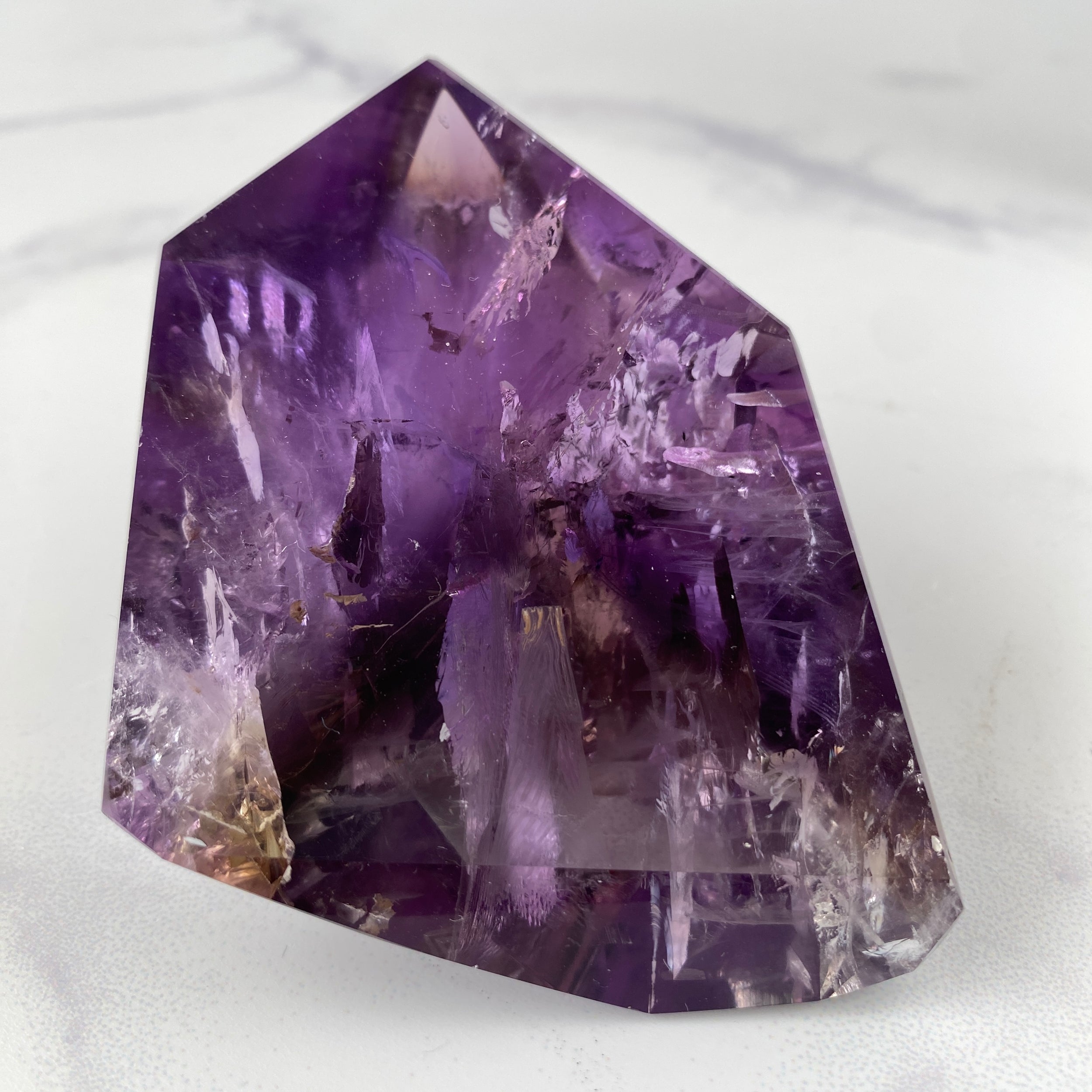 Ametrin Freiform Einzelstück, Amethyst mit Citrin