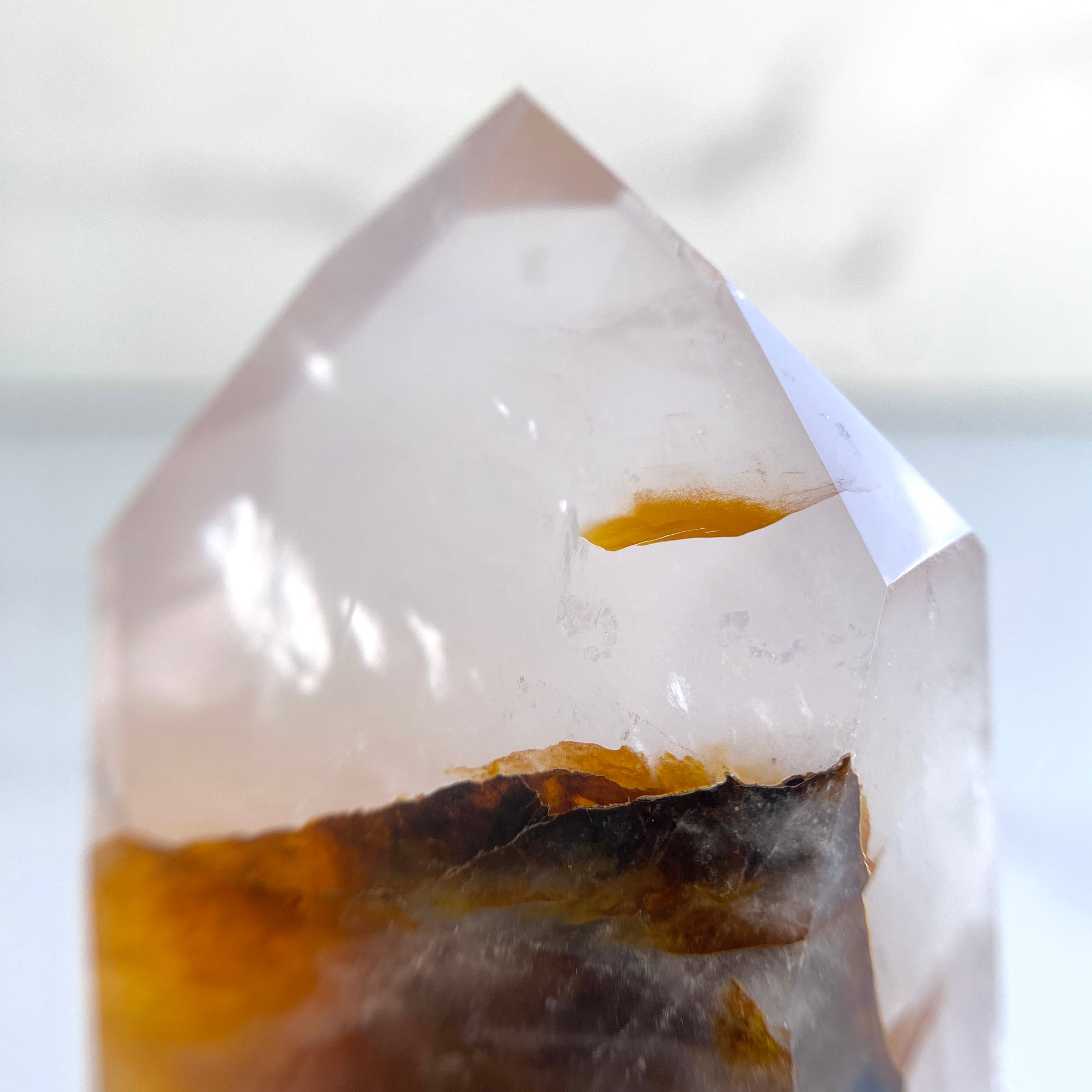 Golden Healer Turm mit Rosenquarz