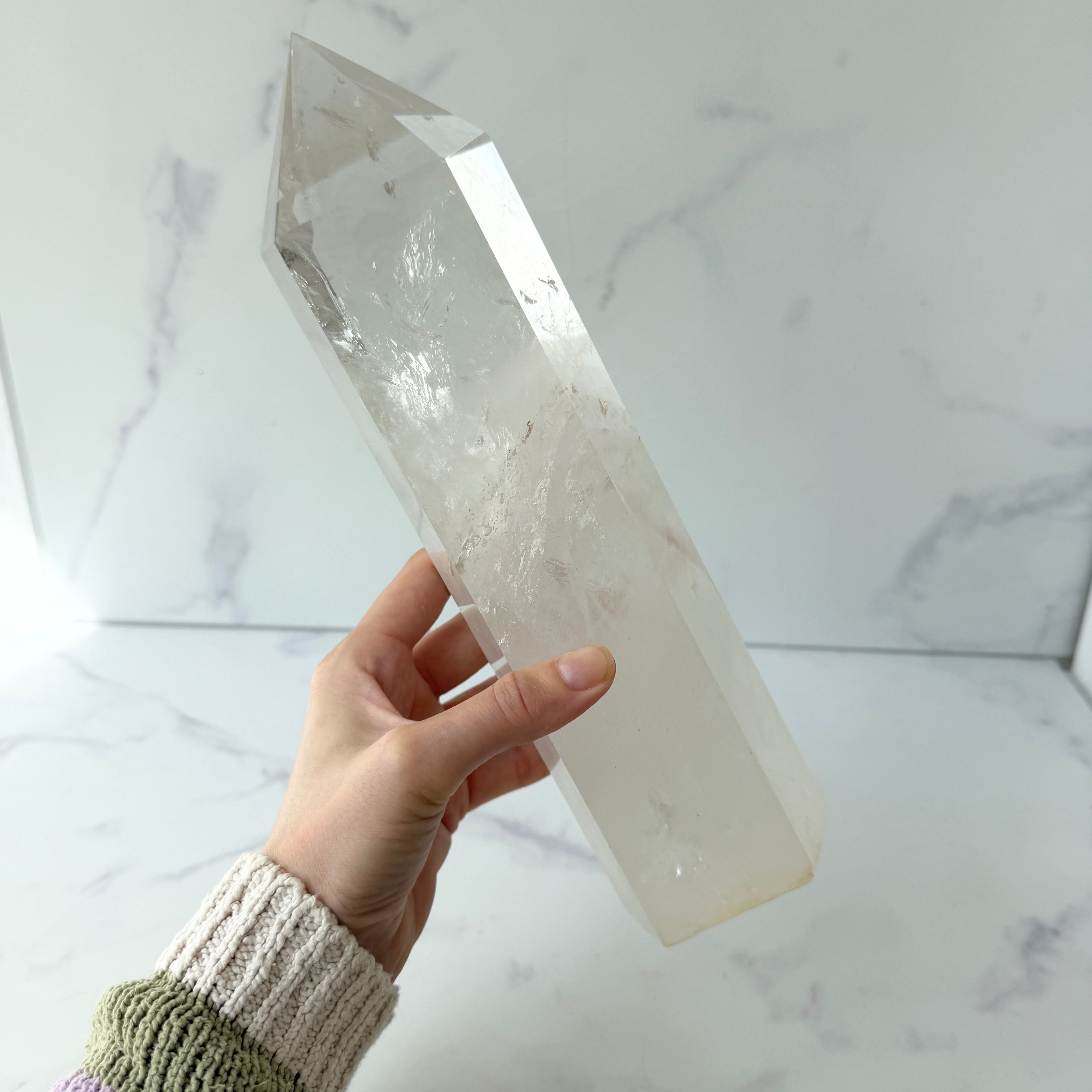 XL Bergkristall Turm, 28 cm hoch, Einzelstück