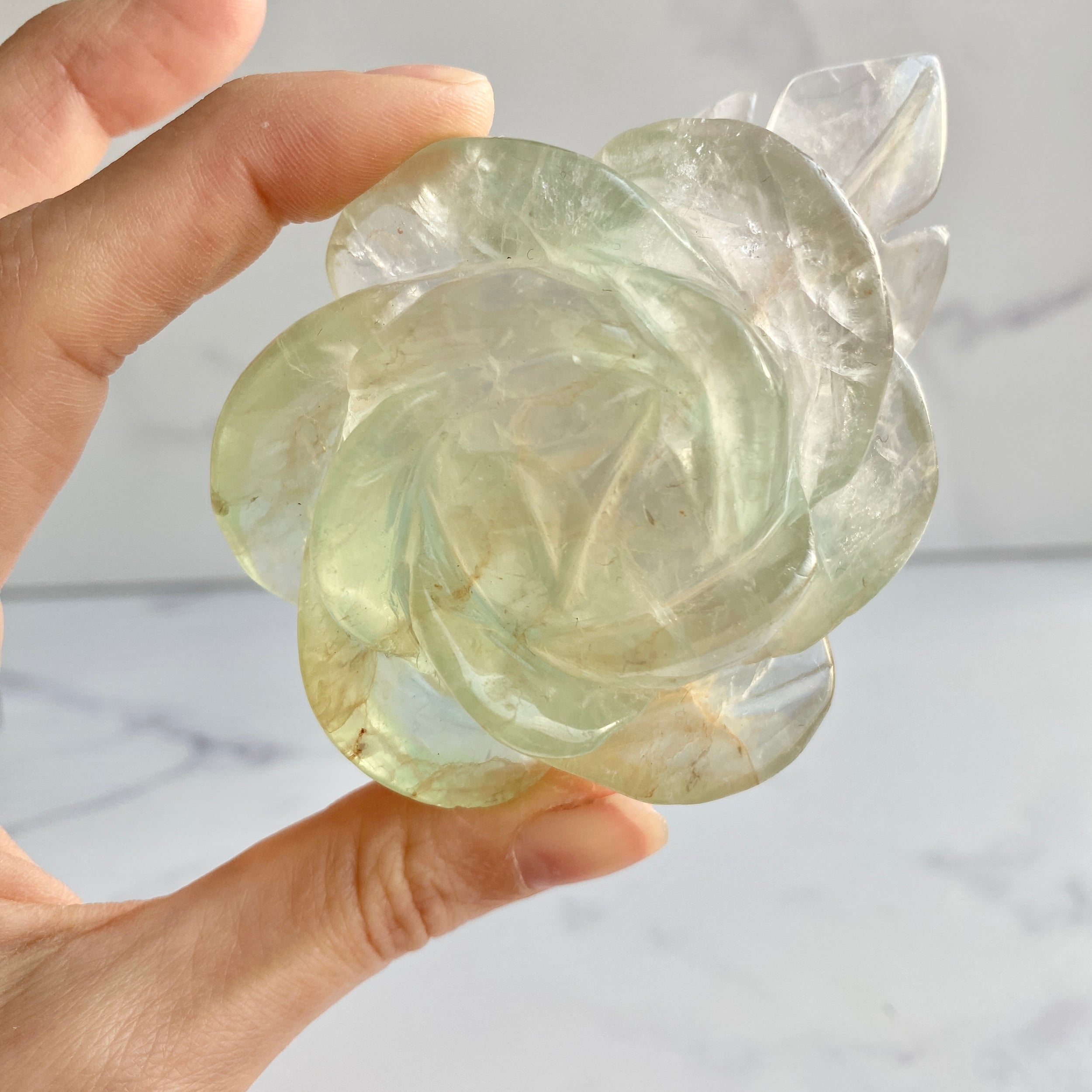 Fluorit Rose, Fluorit Carving