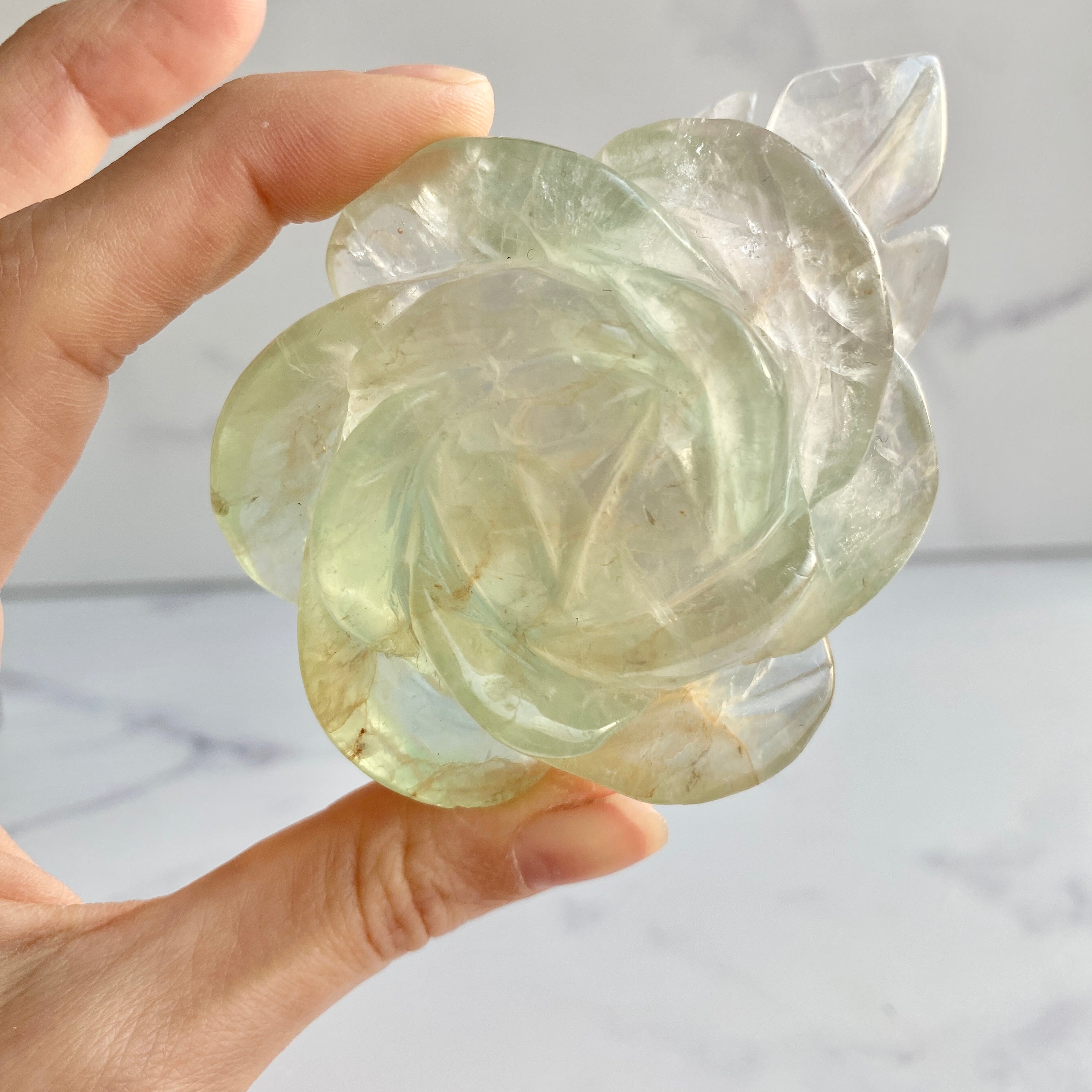 Fluorit Rose, Fluorit Carving