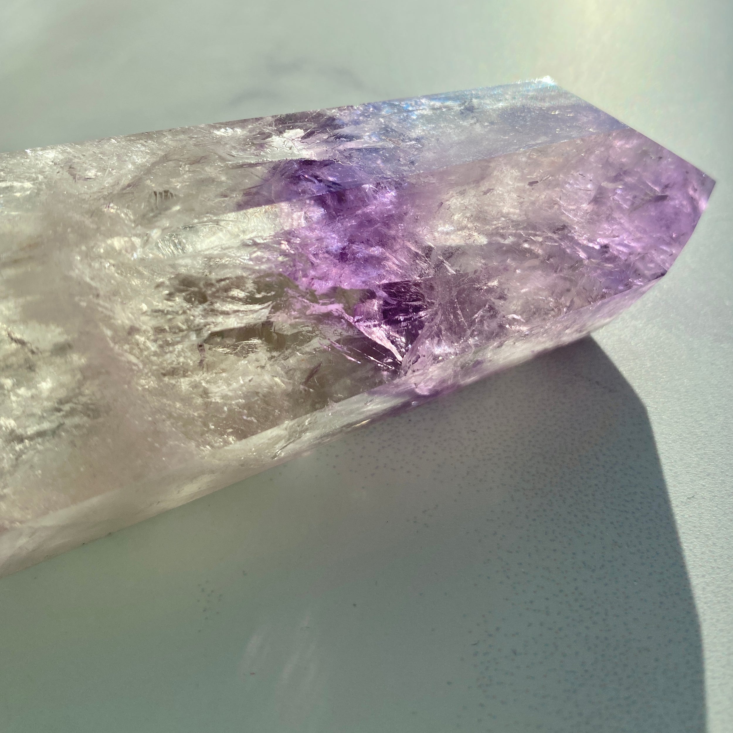 Großer Amethyst mit Phantomen Doppelender