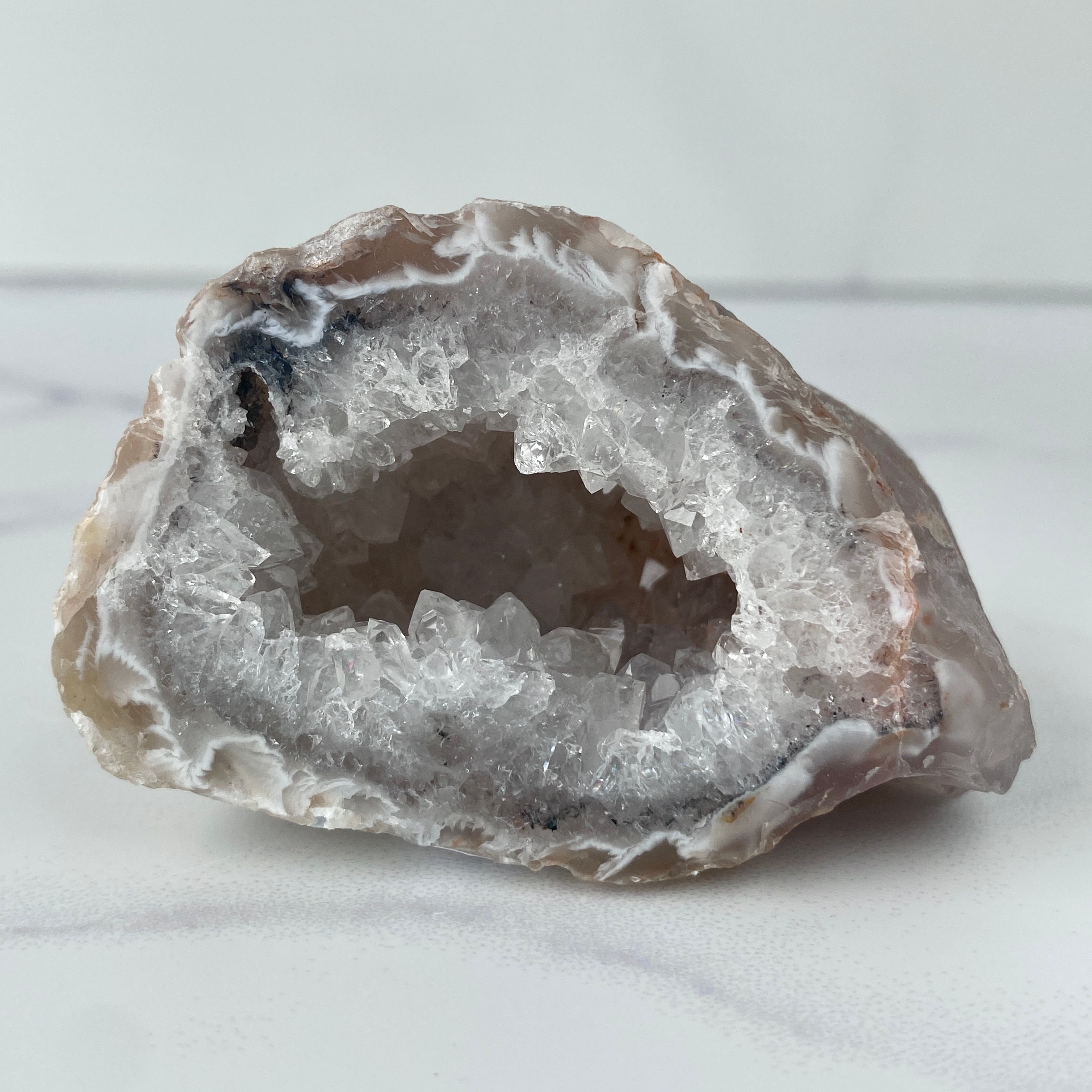 Weiße Achat Geode