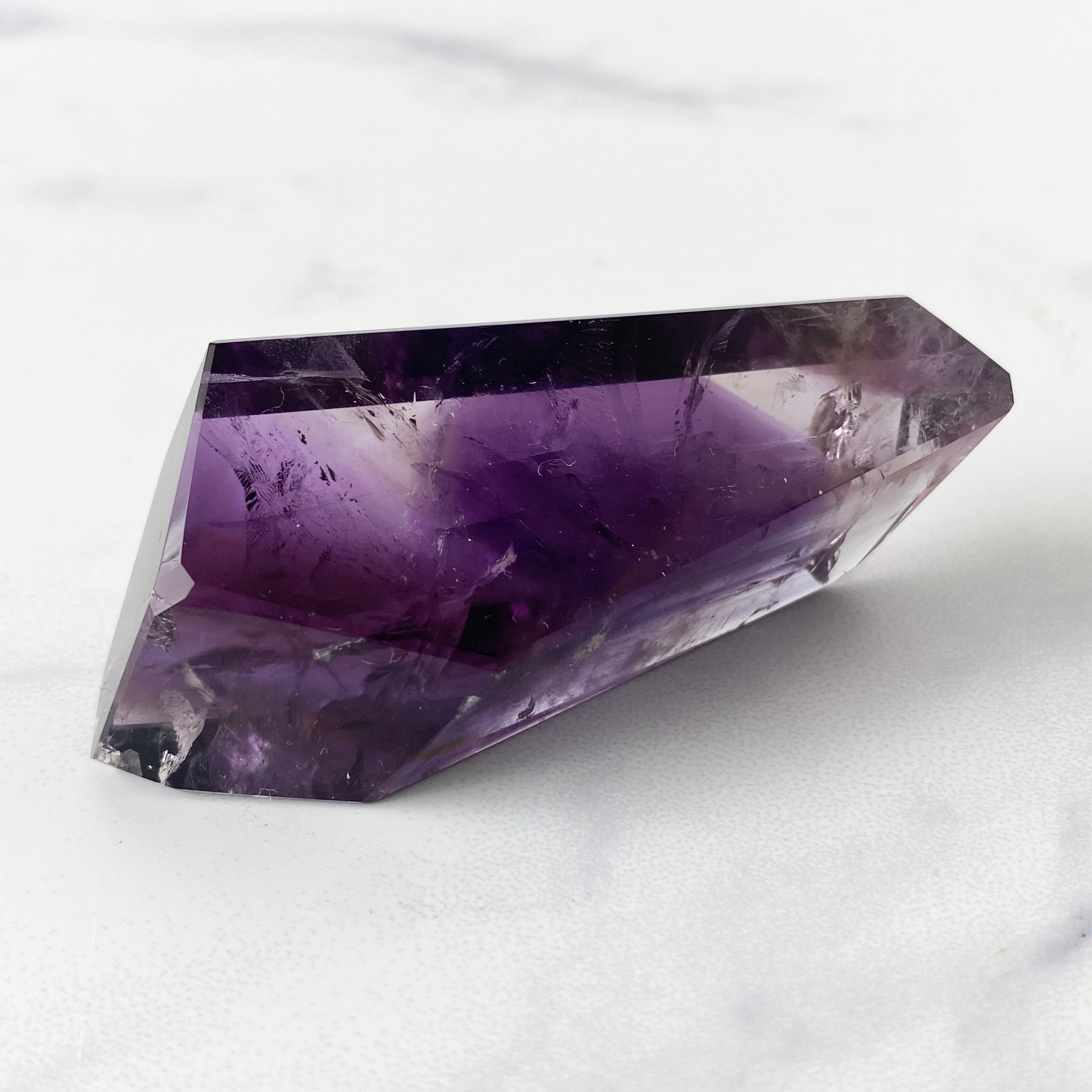 Ametrin Freiform Einzelstück, Amethyst mit Citrin