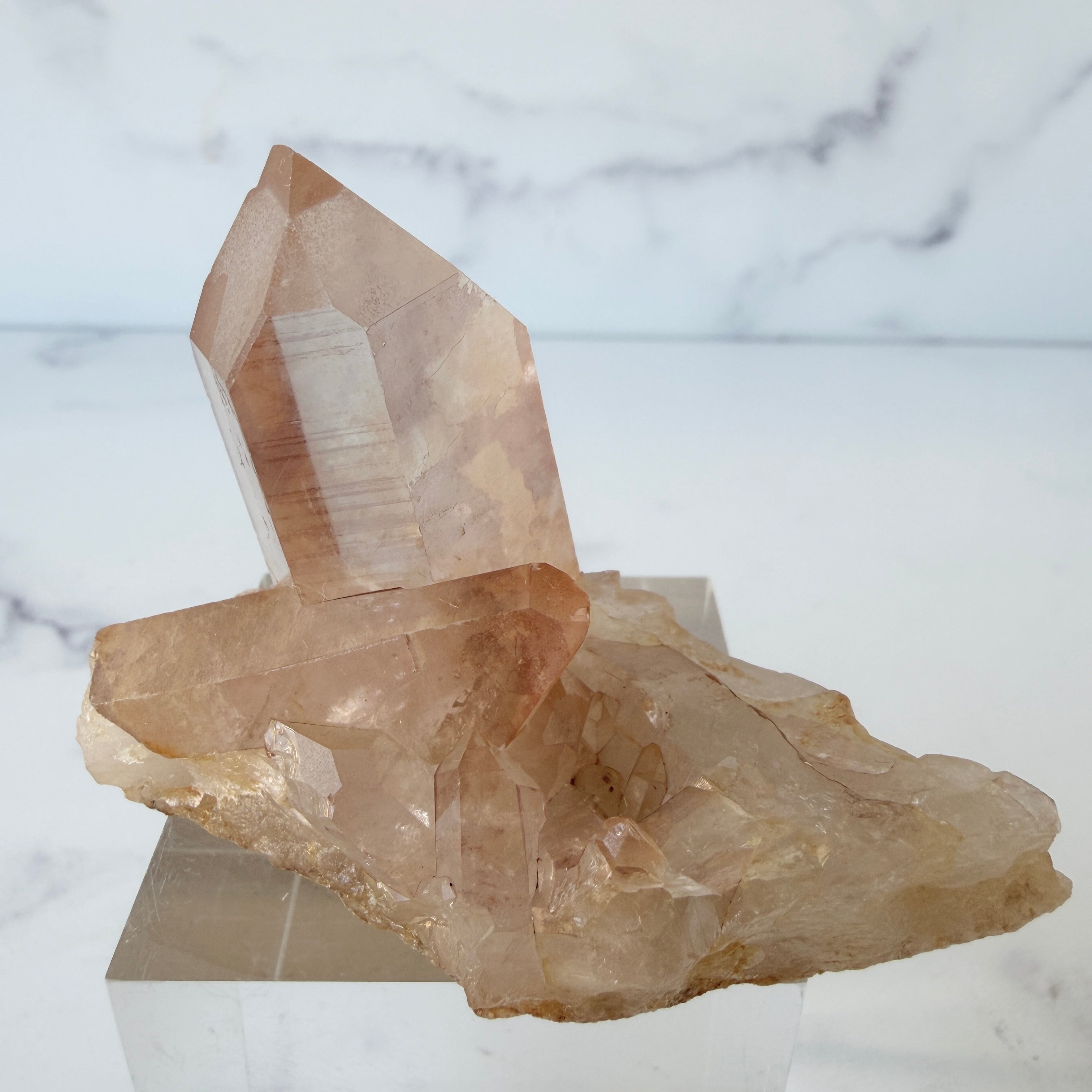 Mandarinenquarz Cluster, Quarz Stufe, Einzelstück