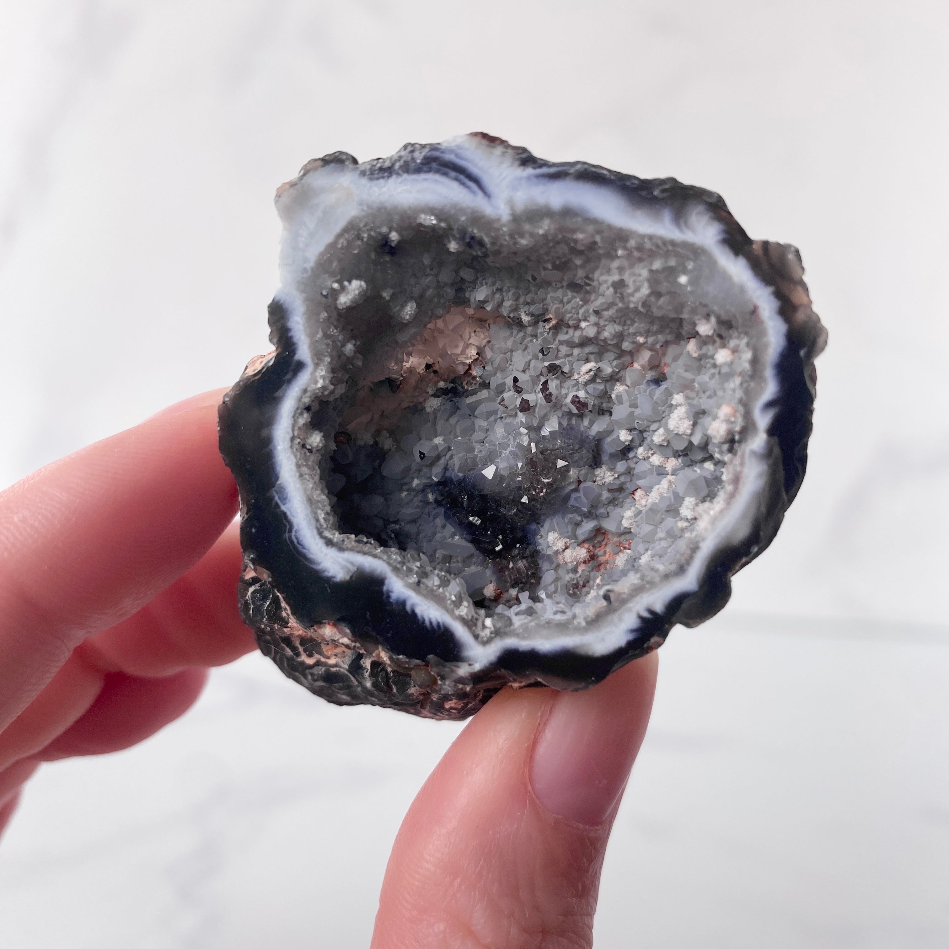 natürlich schwarze Achat Geode