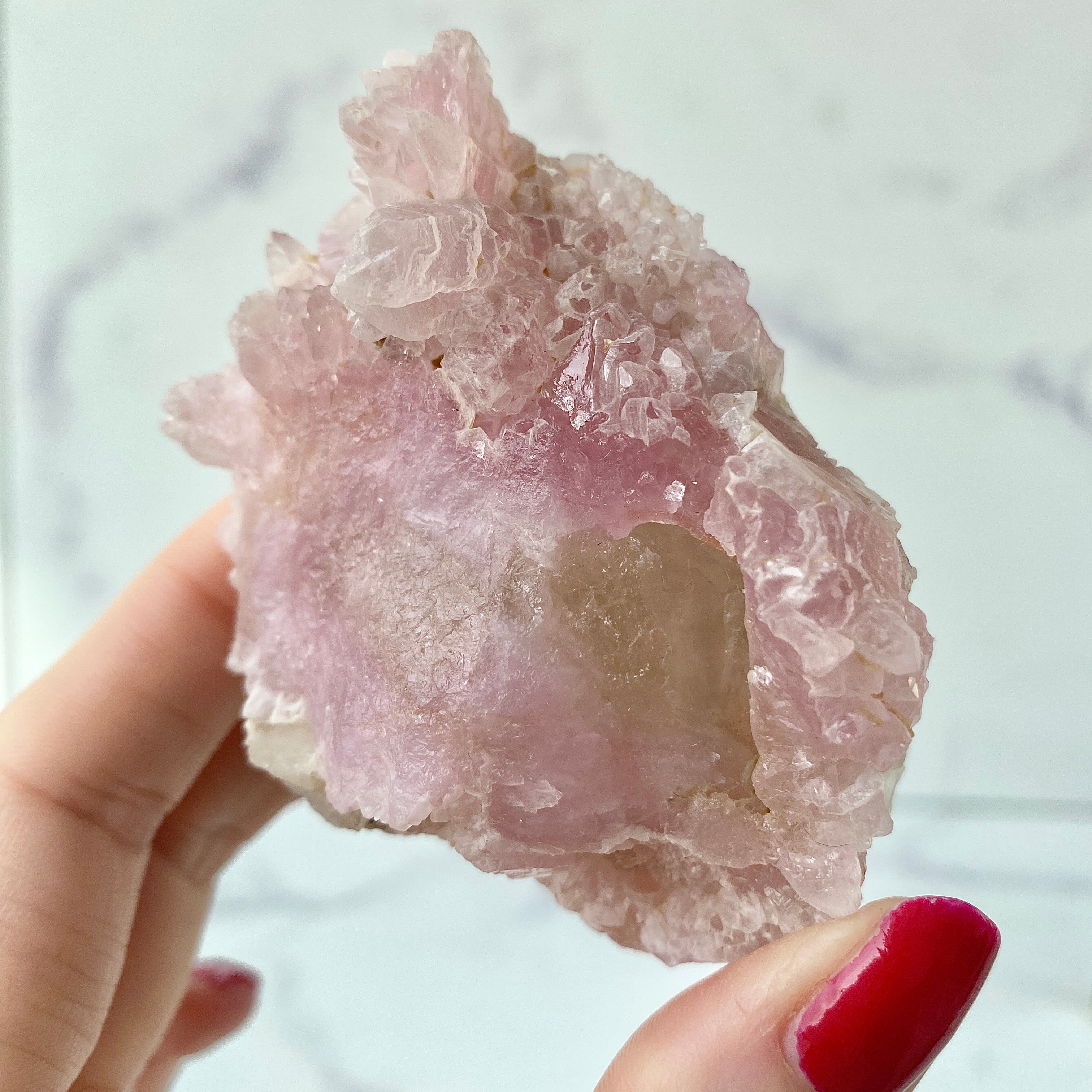 Canga Rosa (Rosaquarz) mit Citrin