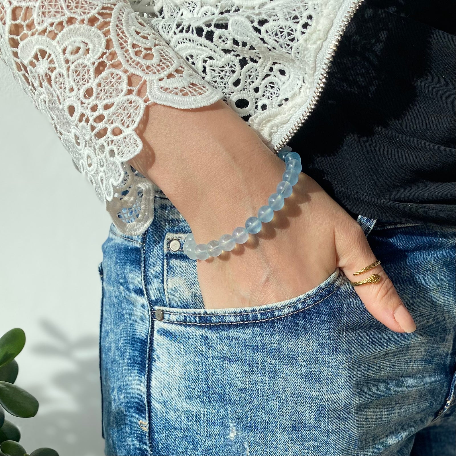 Aquamarin Armband