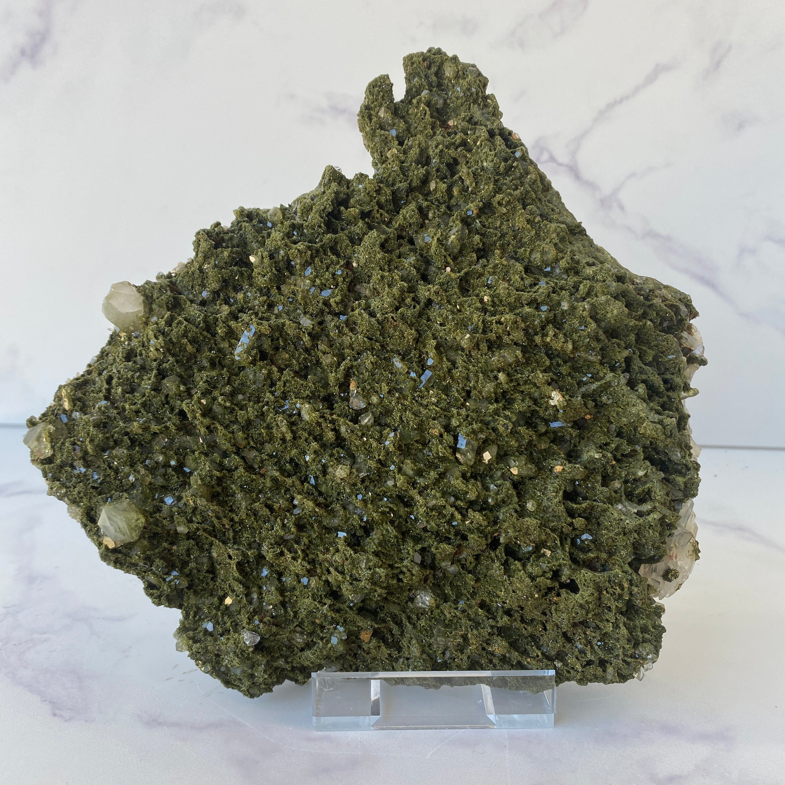 XL Epidot mit Bergkristall (Forest Epidot)