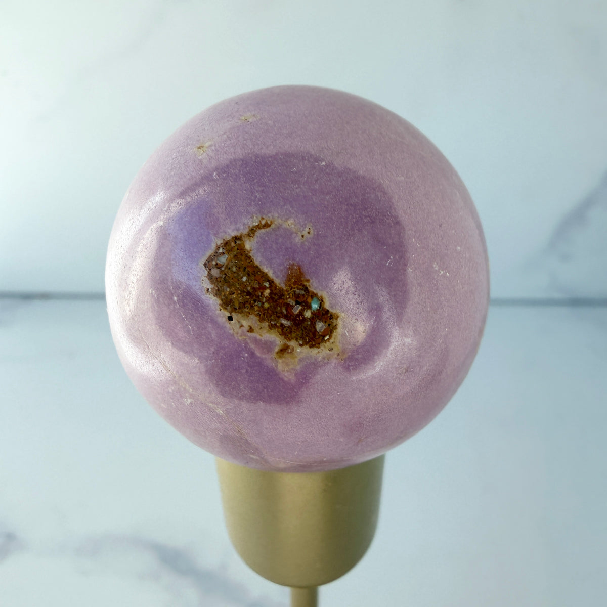 Phosphosiderit Kugel aus Peru, Einzelstück
