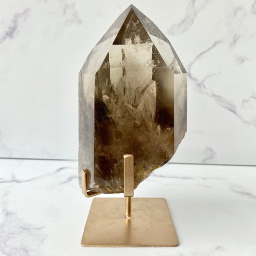 XL Bicolor Smoky Quarz auf Ständer - Produktbild