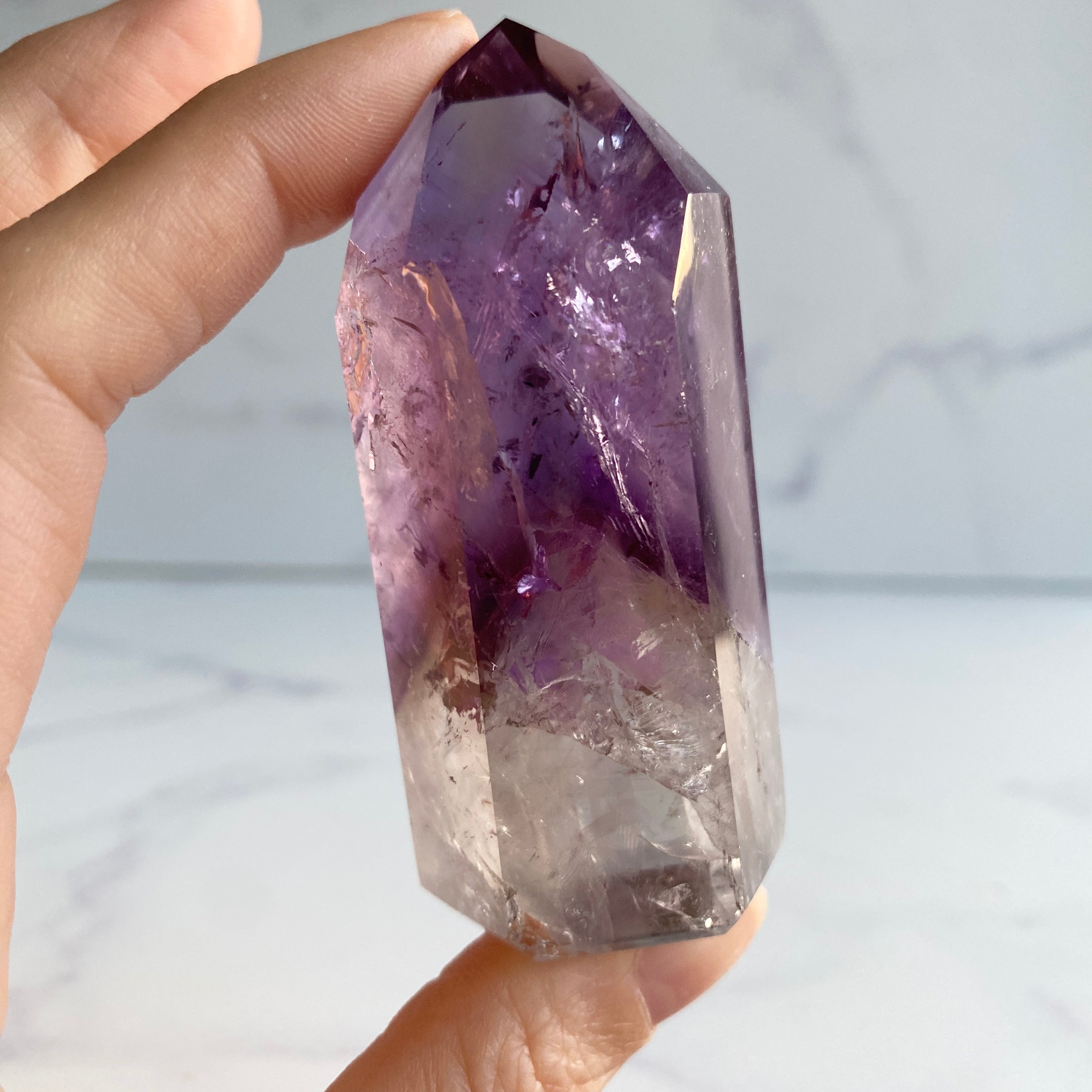 Klarer Phantom-Amethyst Turm