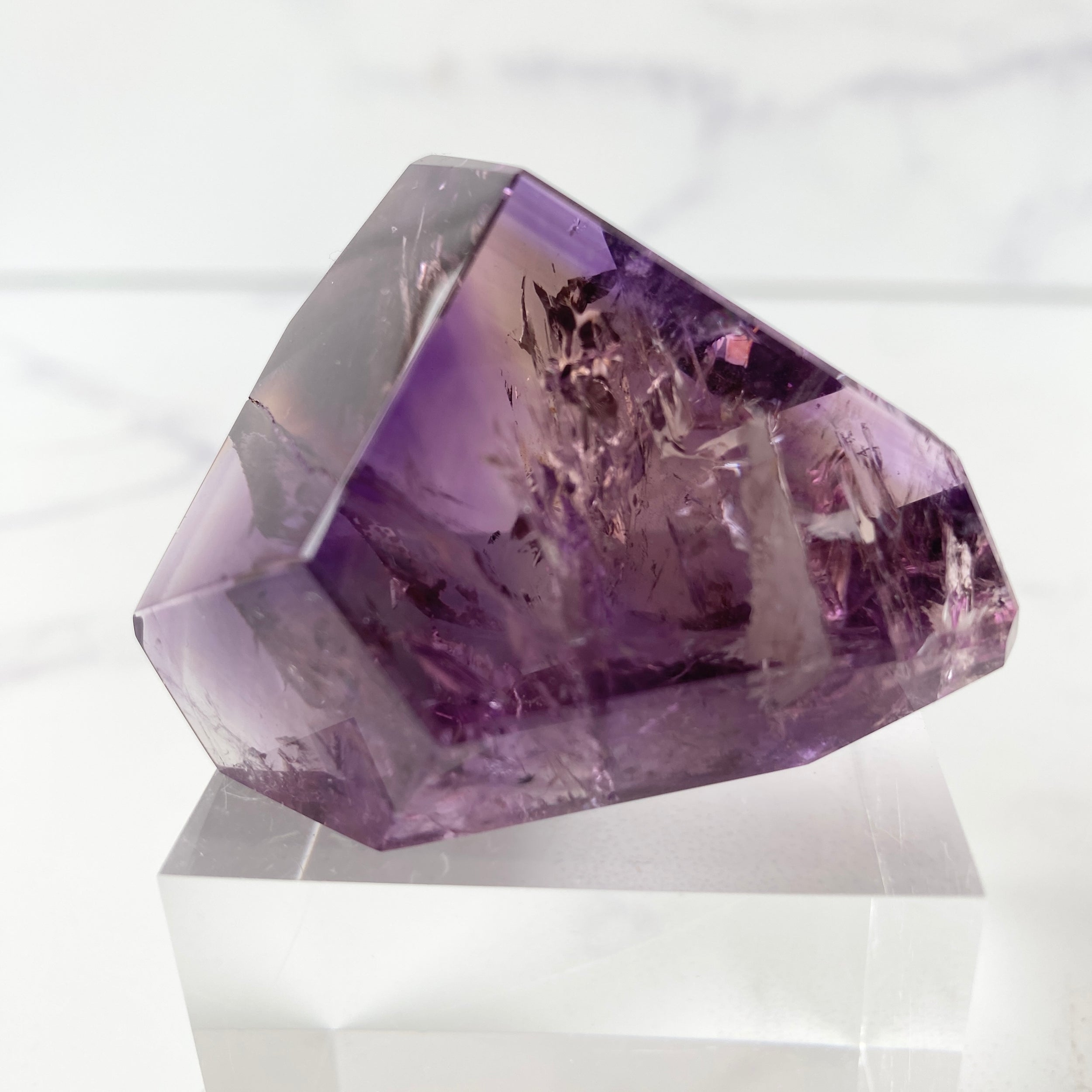 Ametrin Freiform Einzelstück, Amethyst mit Citrin