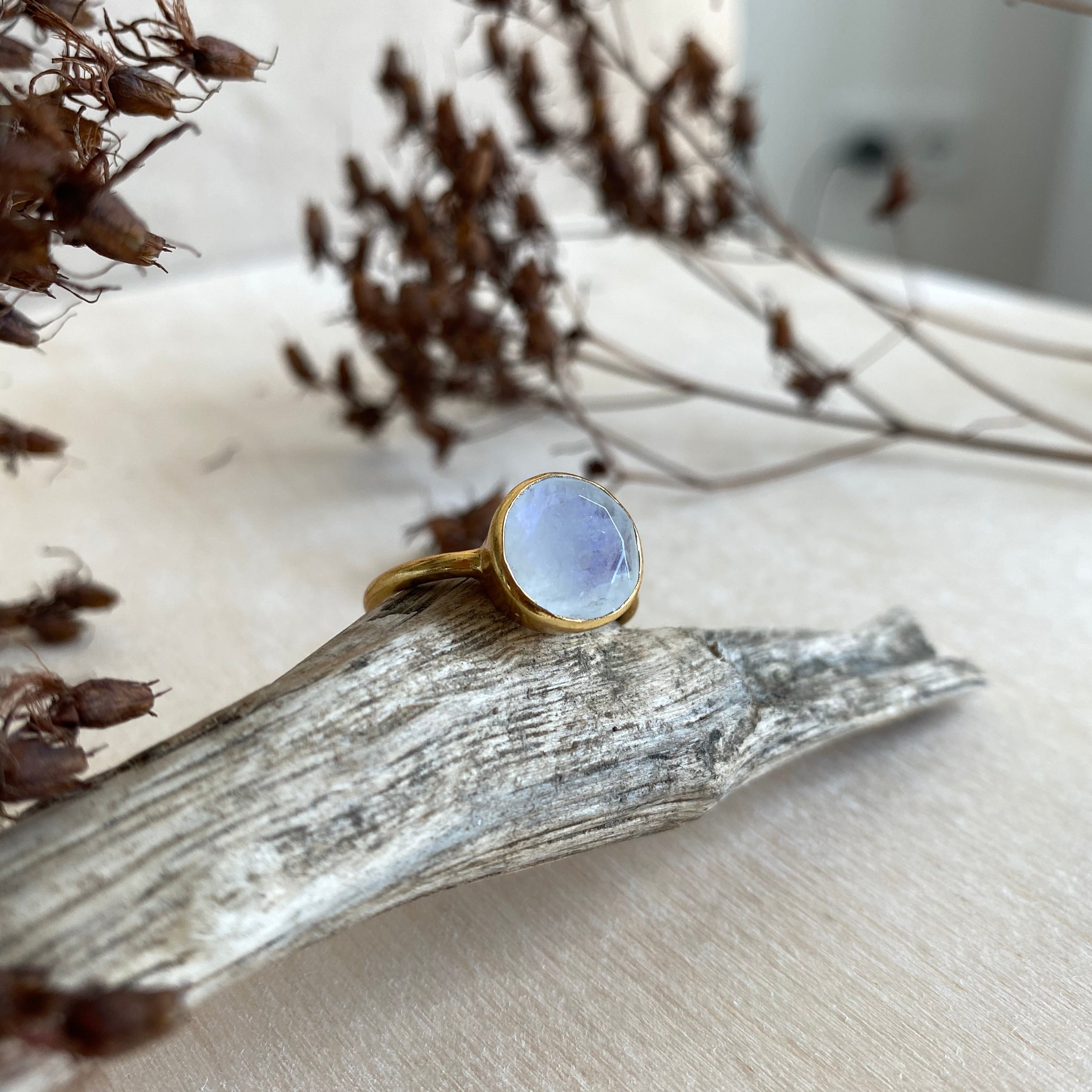 Mondstein Ring MAGIC MOON - CIRLCE | 925 Sterling Silber
