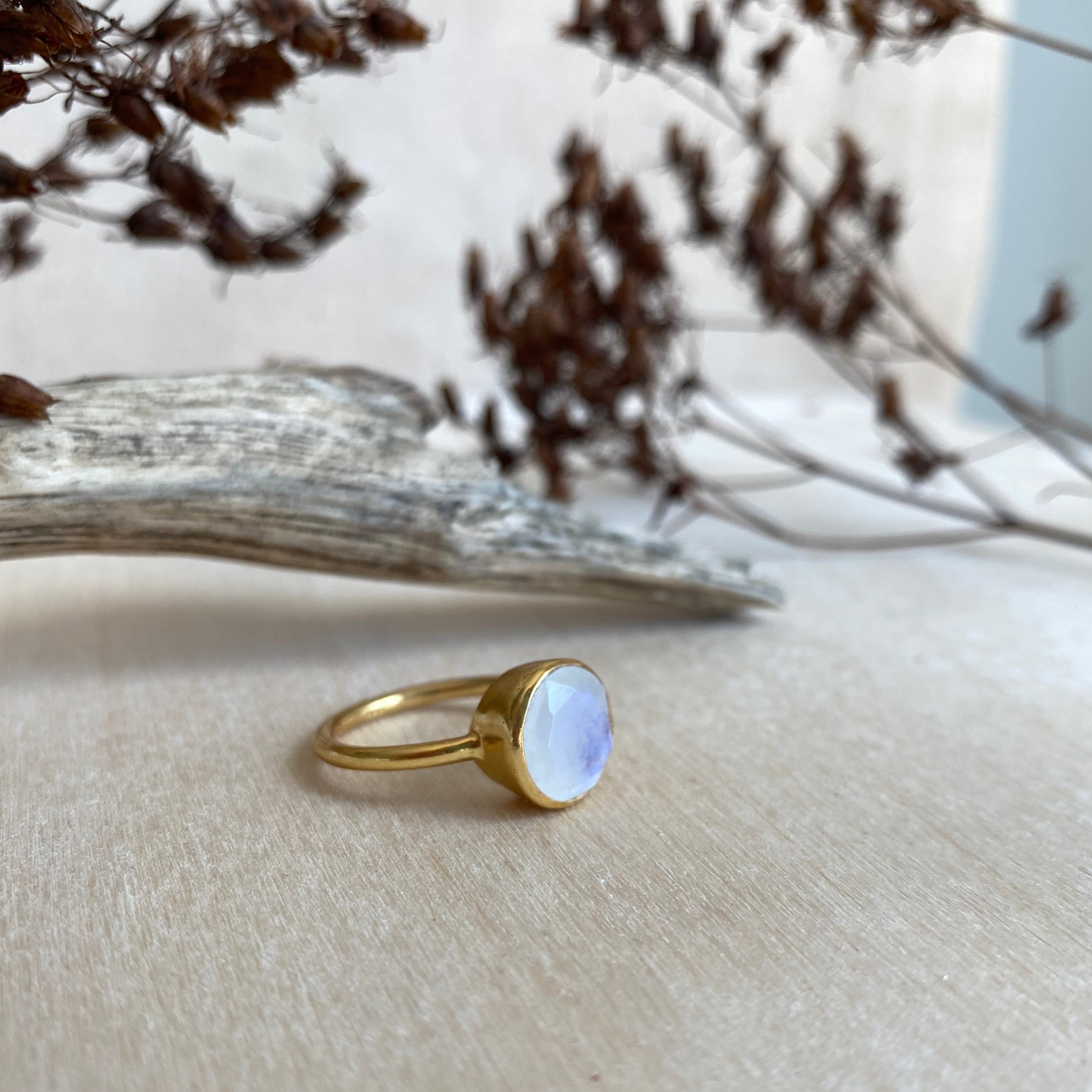 Mondstein Ring MAGIC MOON - CIRLCE | 925 Sterling Silber
