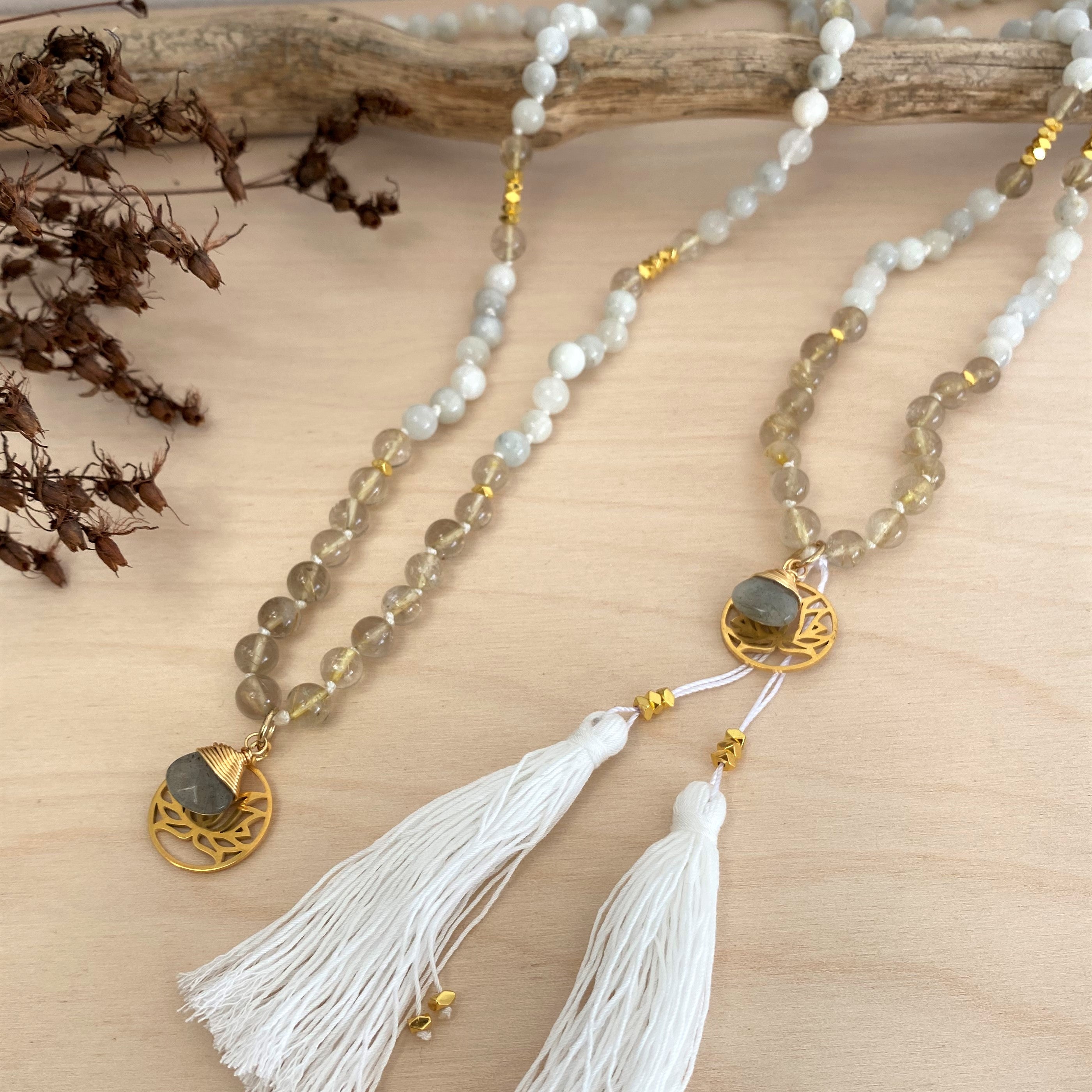 INNER BALANCE Mala | Mondstein, Rutilquarz & Labradorit || 2 VARIATIONEN