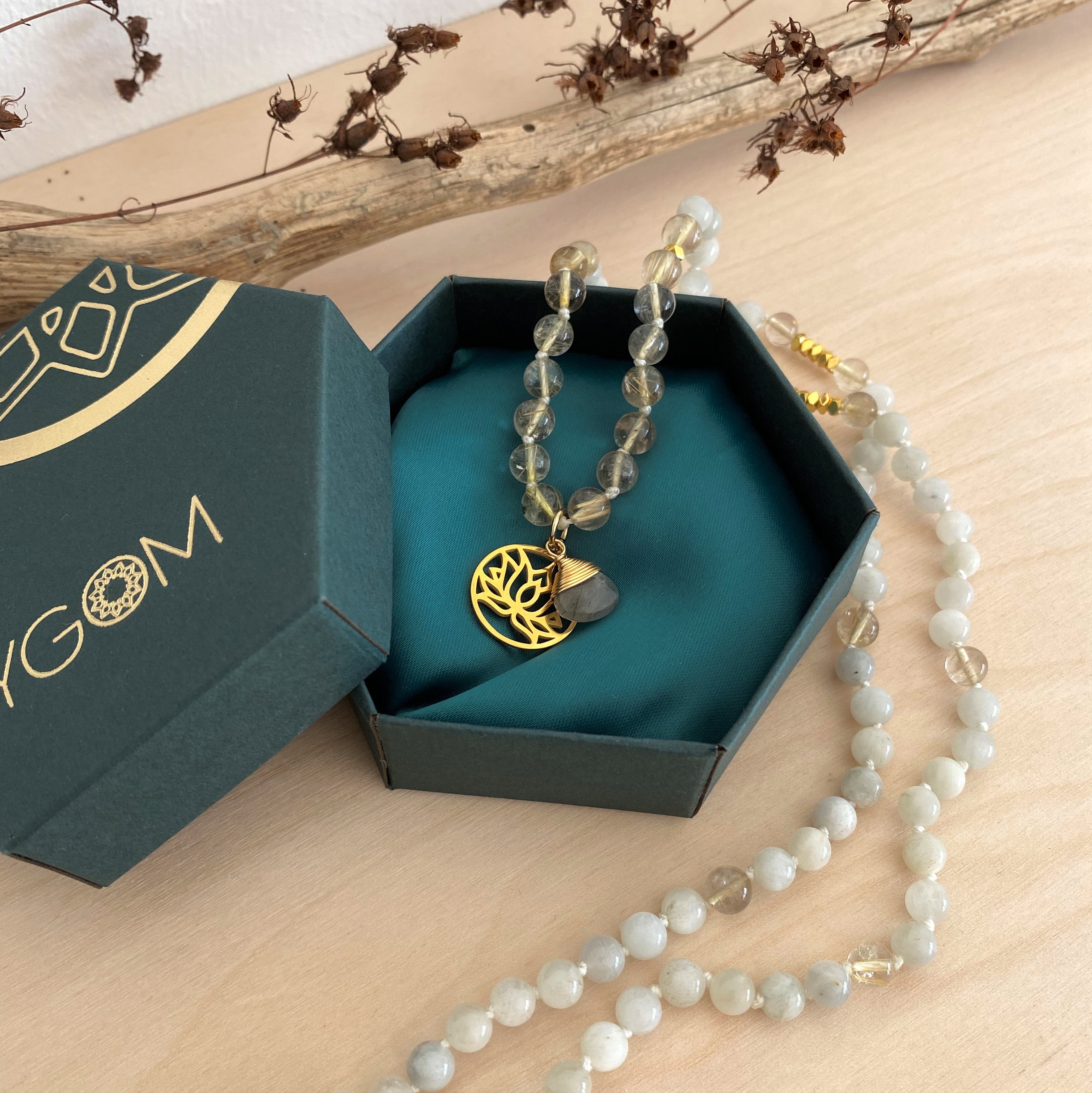 INNER BALANCE Mala | Mondstein, Rutilquarz & Labradorit || 2 VARIATIONEN