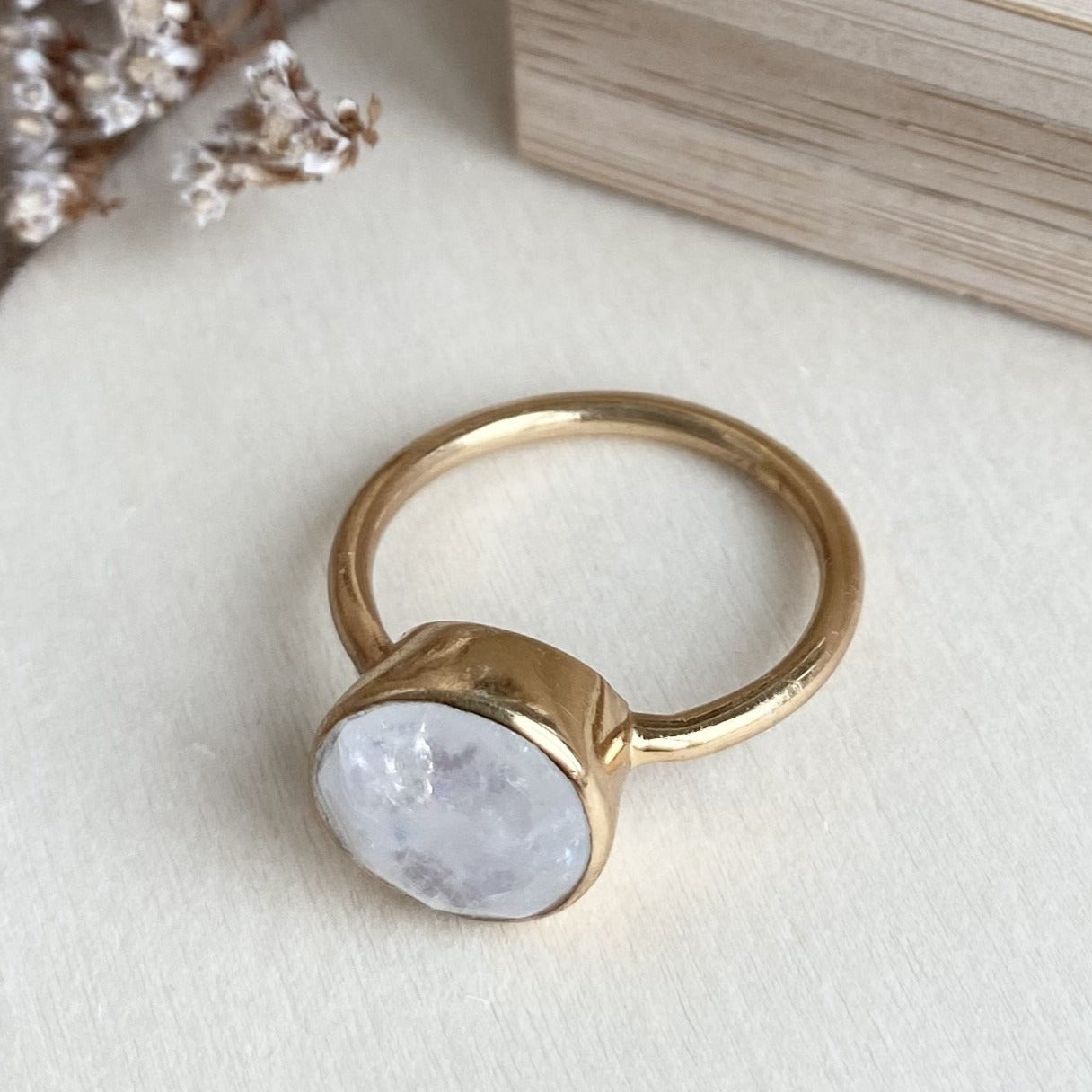 Mondstein Ring MAGIC MOON - CIRLCE | 925 Sterling Silber