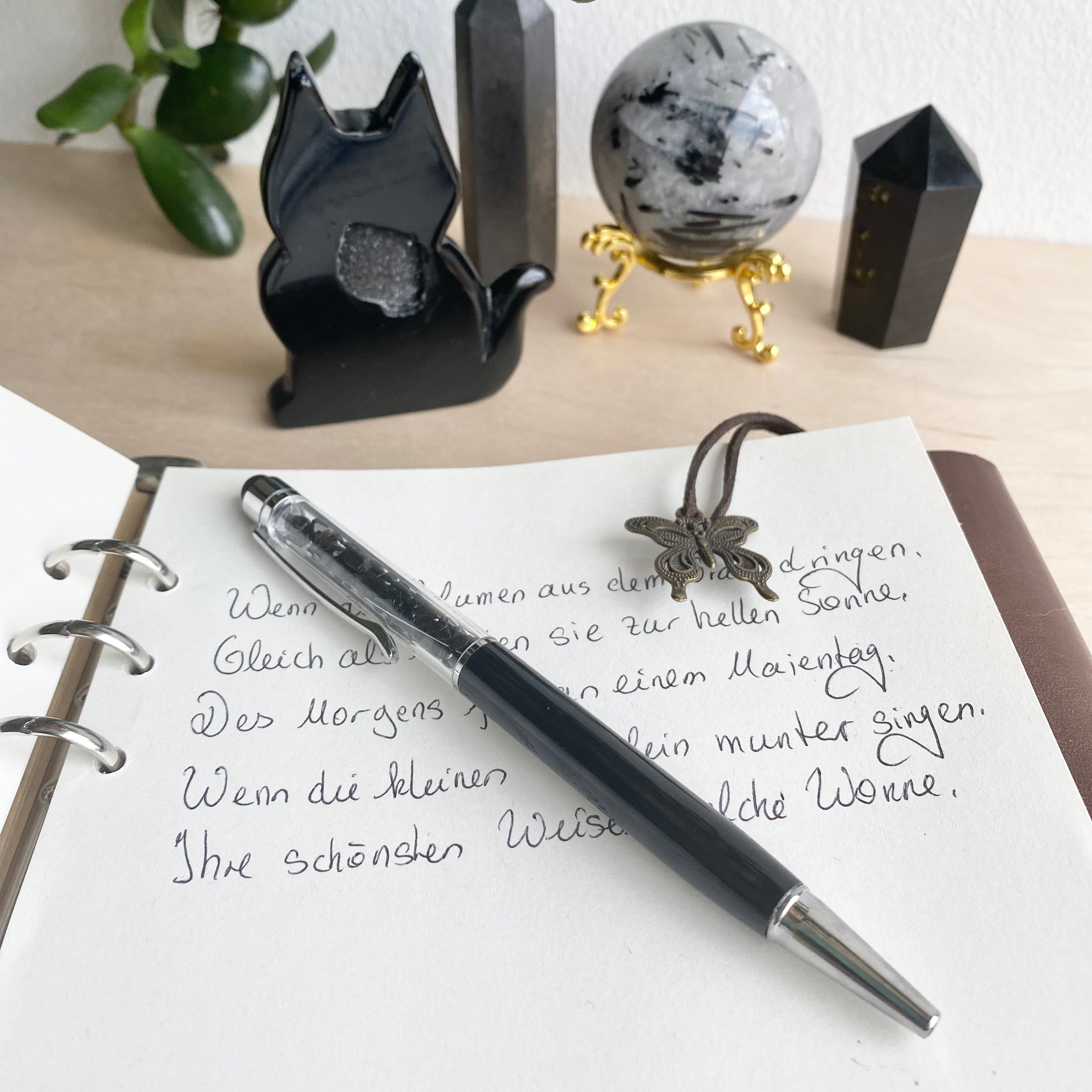 Kugelschreiber Blockaden-Löser Obsidian