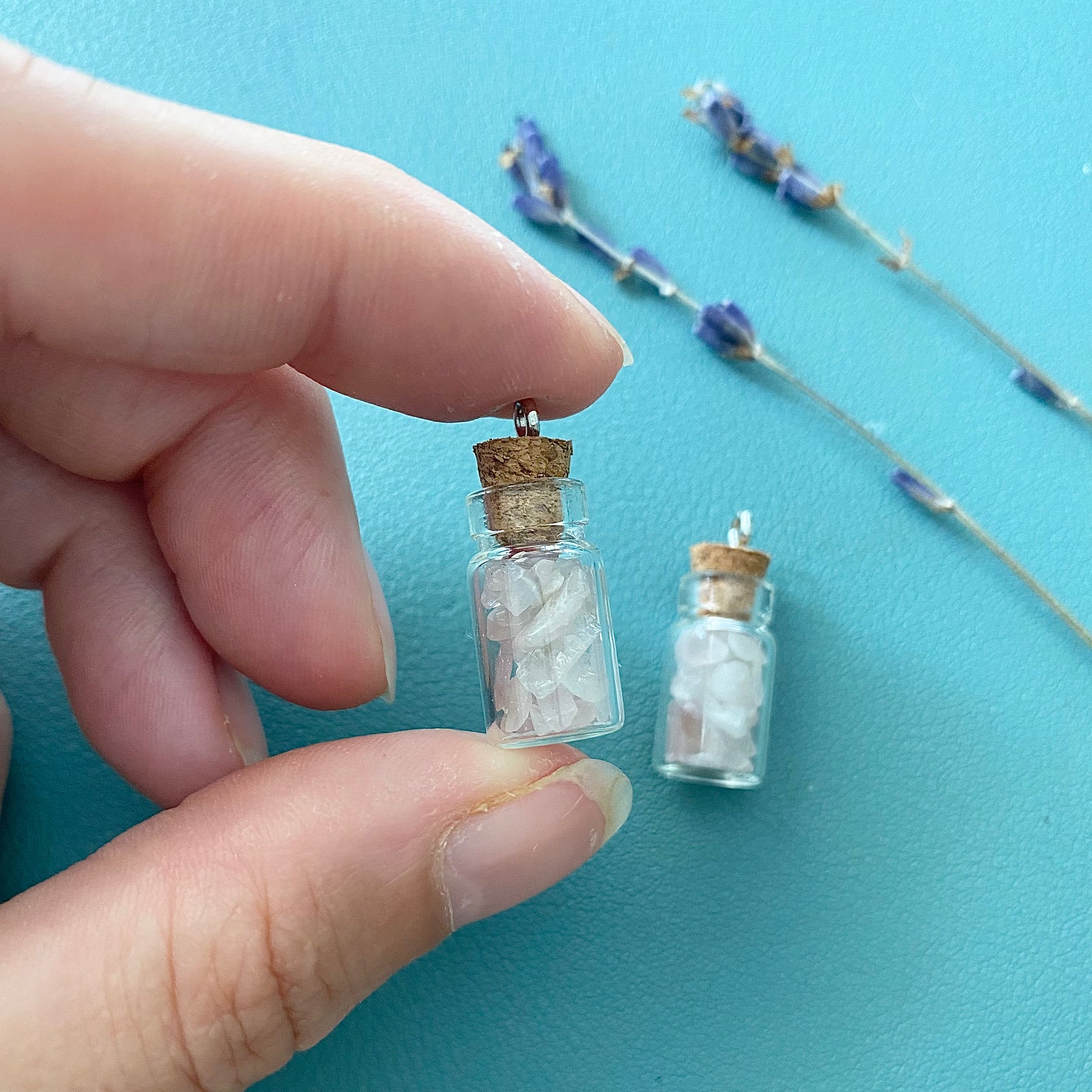 Wishing Bottle HEART OPENER | Rosenquarz