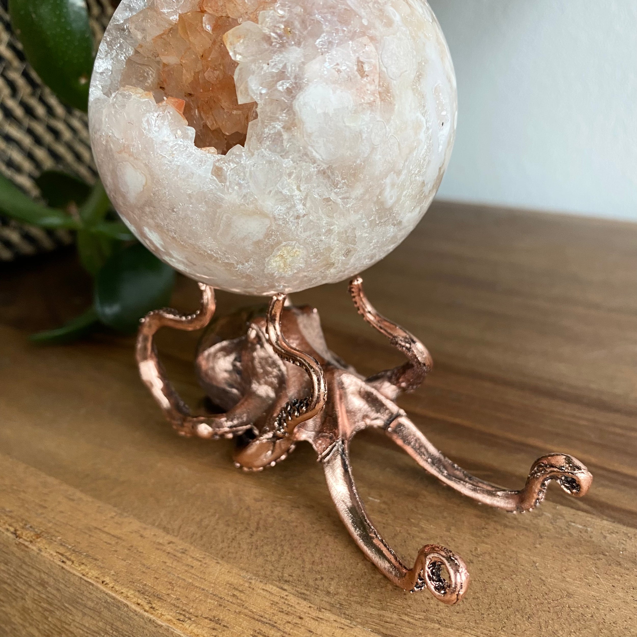 Kugel Ständer Oktopus rose gold - Aufnahme YGOM