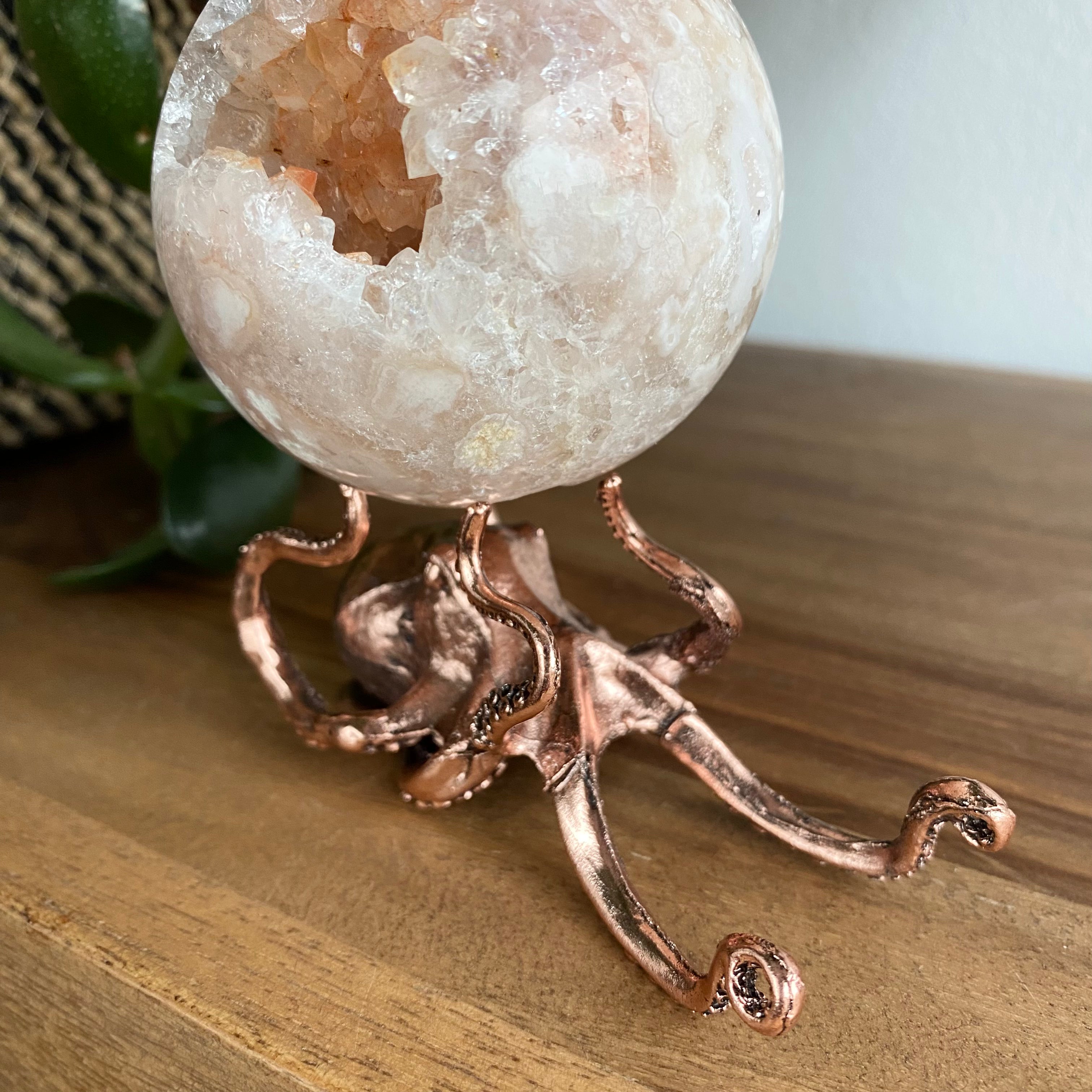Kugel Ständer Oktopus rose gold - Aufnahme YGOM