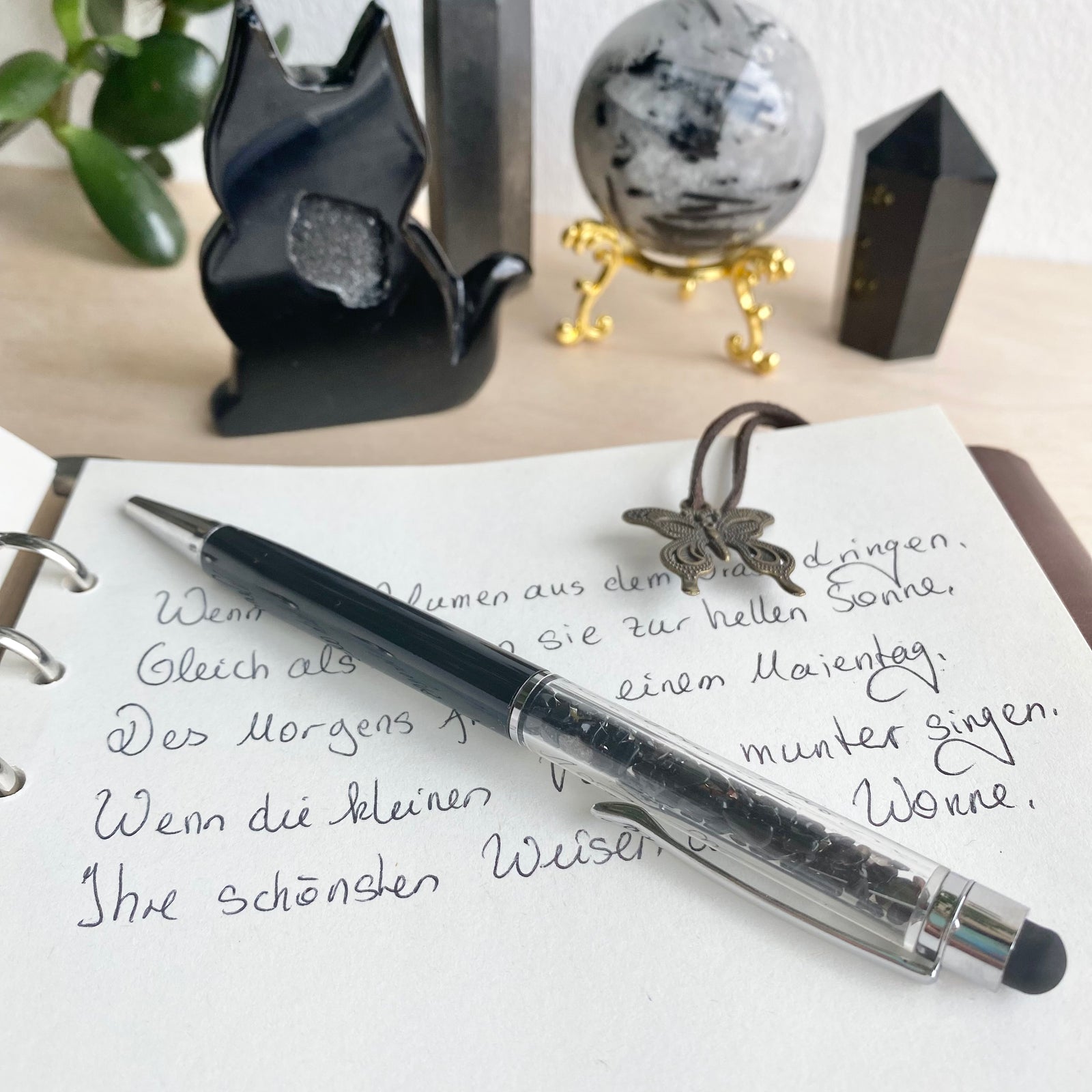 Kugelschreiber Blockaden-Löser Obsidian