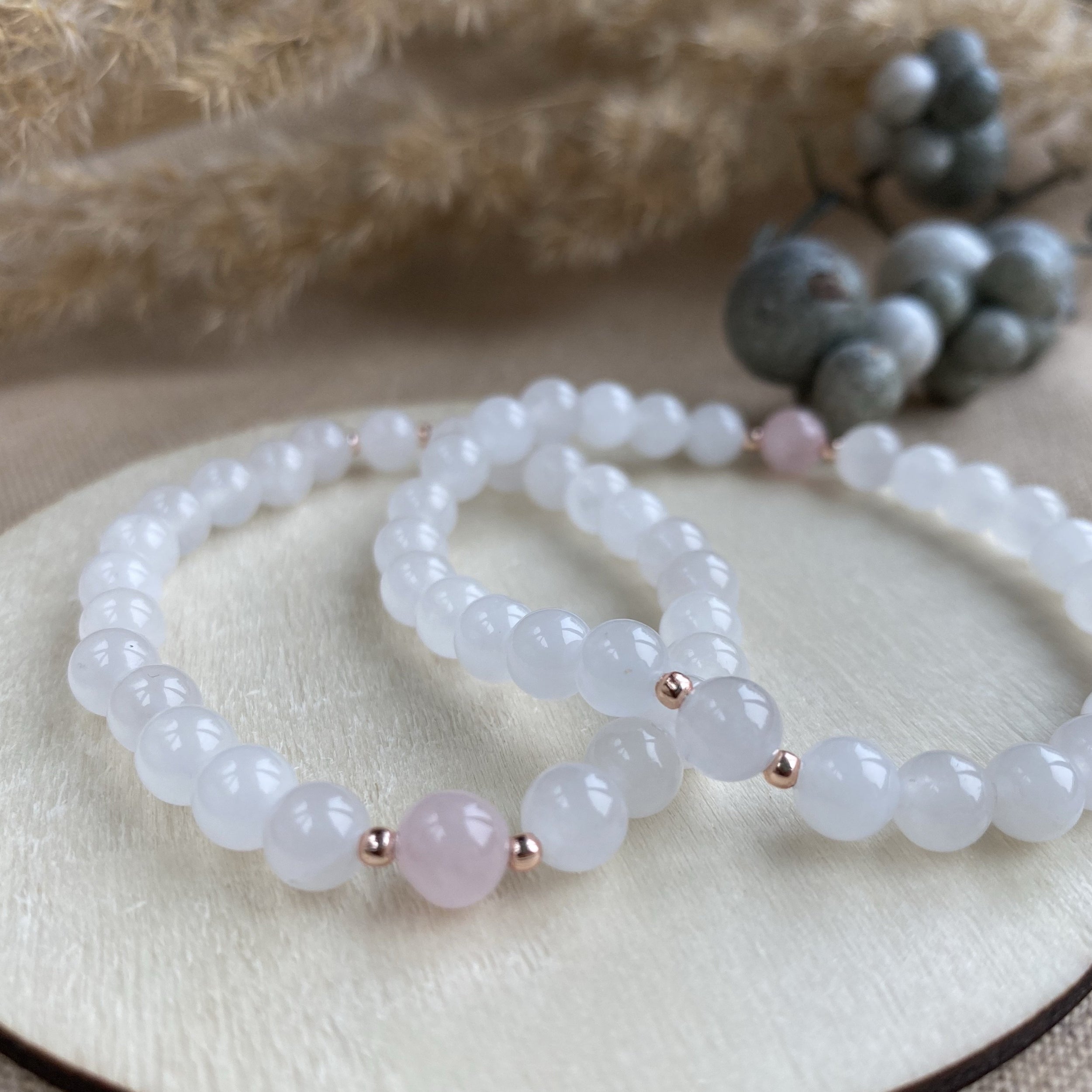 HARMONY Armband | ROSENQUARZ & JADE - Foto YGOM Shop