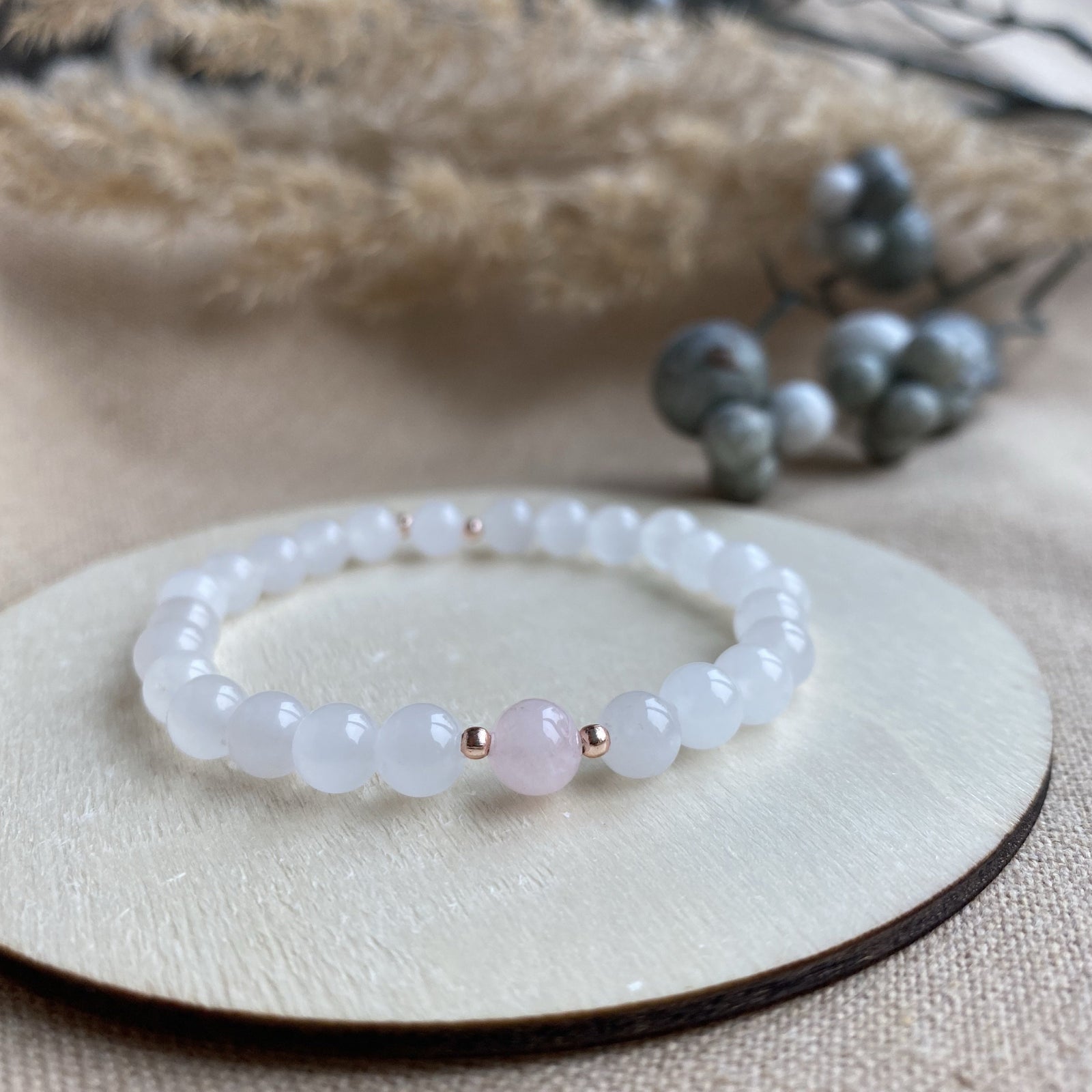 HARMONY Armband | ROSENQUARZ & JADE
