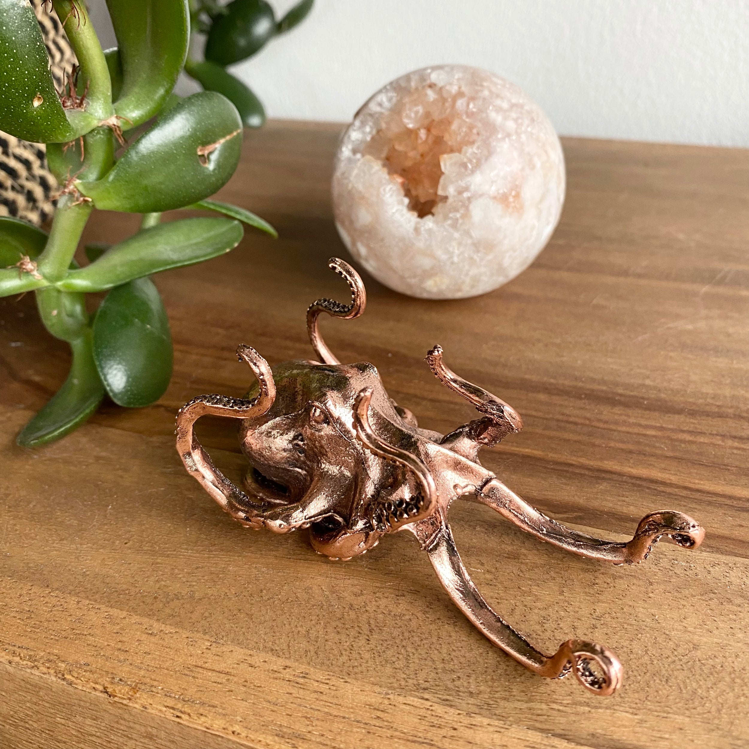 Kugel Ständer Oktopus rose gold - Abbildung
